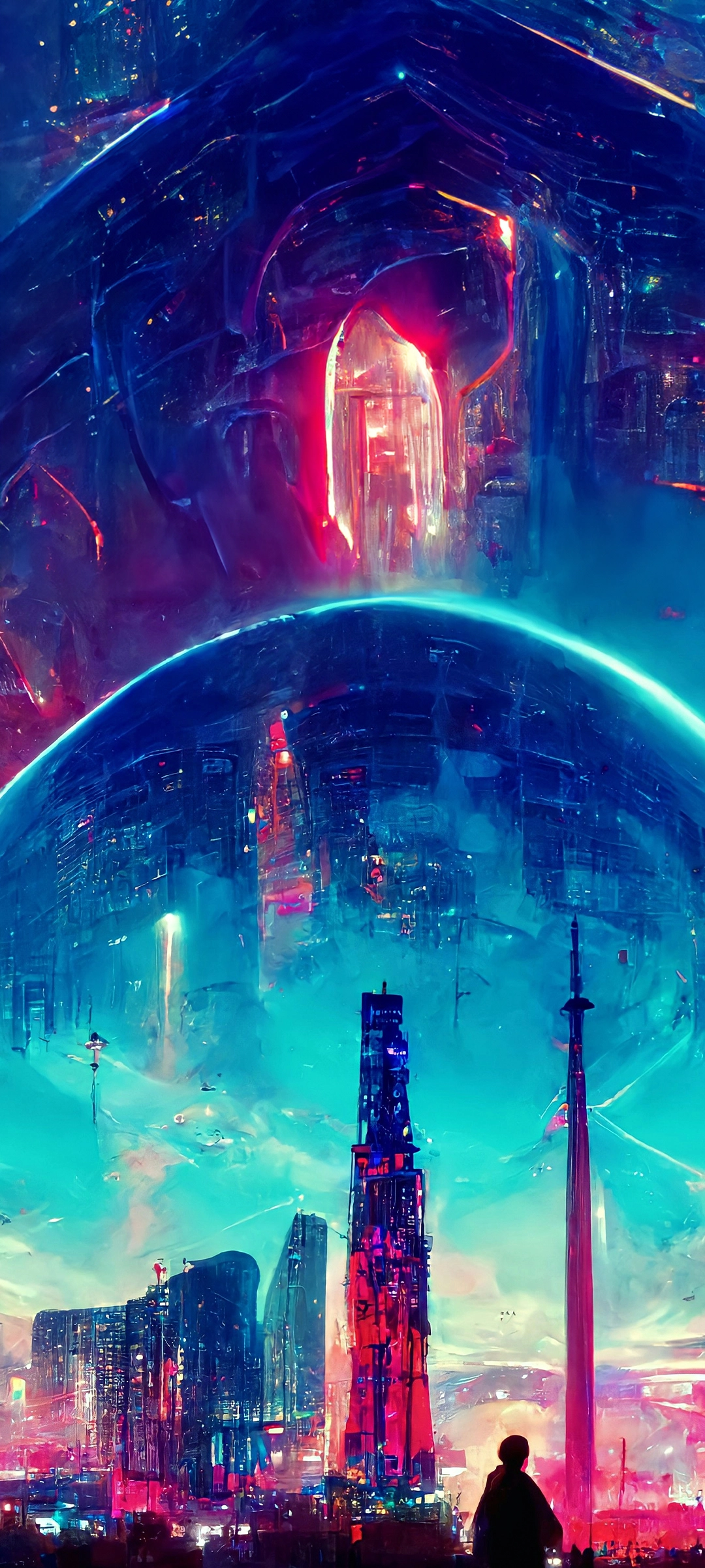 1080x2400  Подборка обоев для iPhone в стиле киберпанк