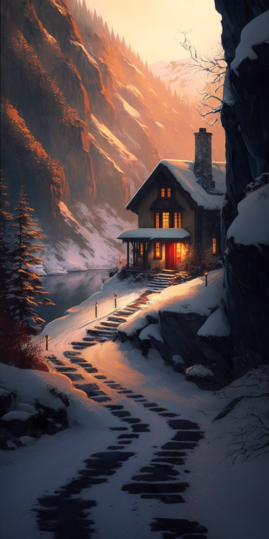 864x1728  Дом, милый дом — заставки на телефон с глоу эффектом (часть 2) | Пикабу