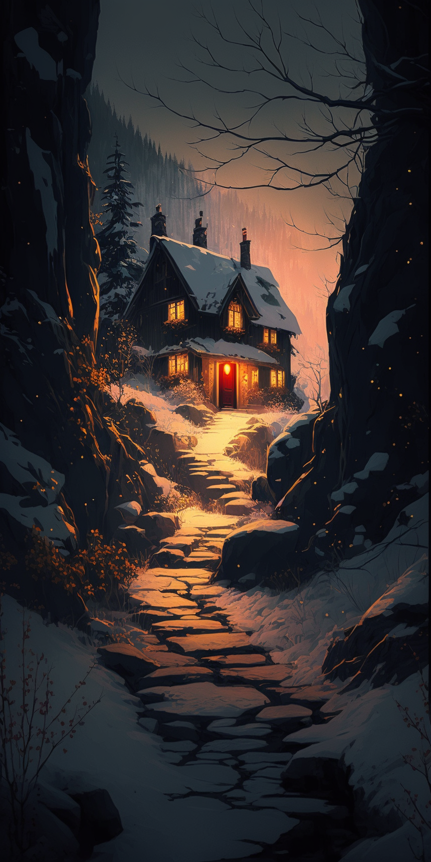 864x1728  Дом, милый дом — заставки на телефон с глоу эффектом (часть 2) | Пикабу