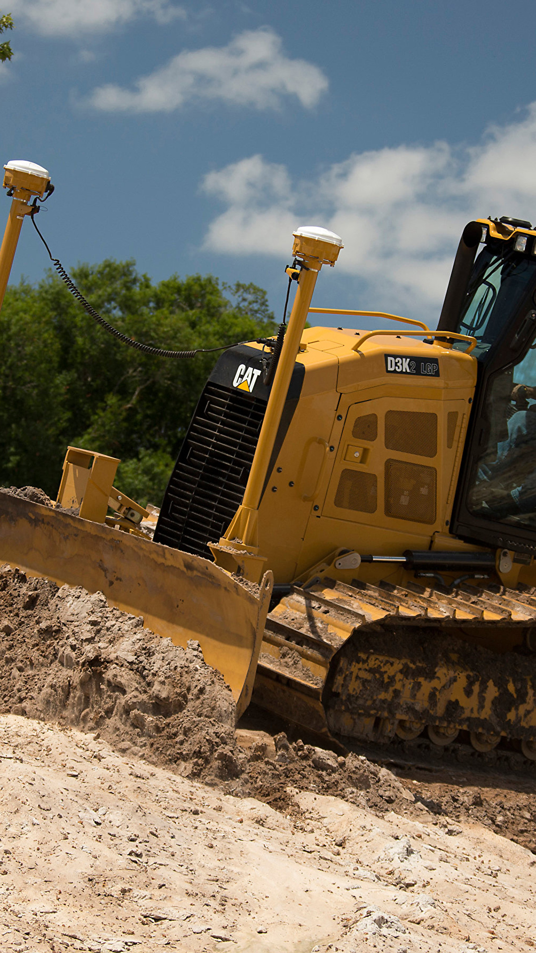 1080x1920  Фотография Трактор 2012-17 Caterpillar D3K2 LGP песке 1080x1920