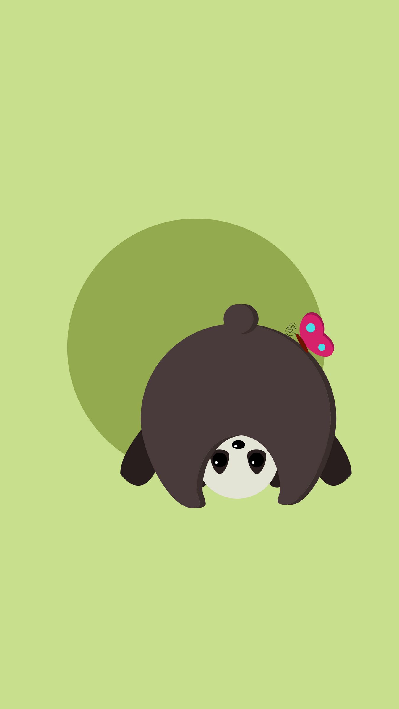 1350x2400  Скачать 1350x2400 панда, прикольный, бабочка, юмор обои, картинки iphone  8+/7+/6s+/6+ for parallax