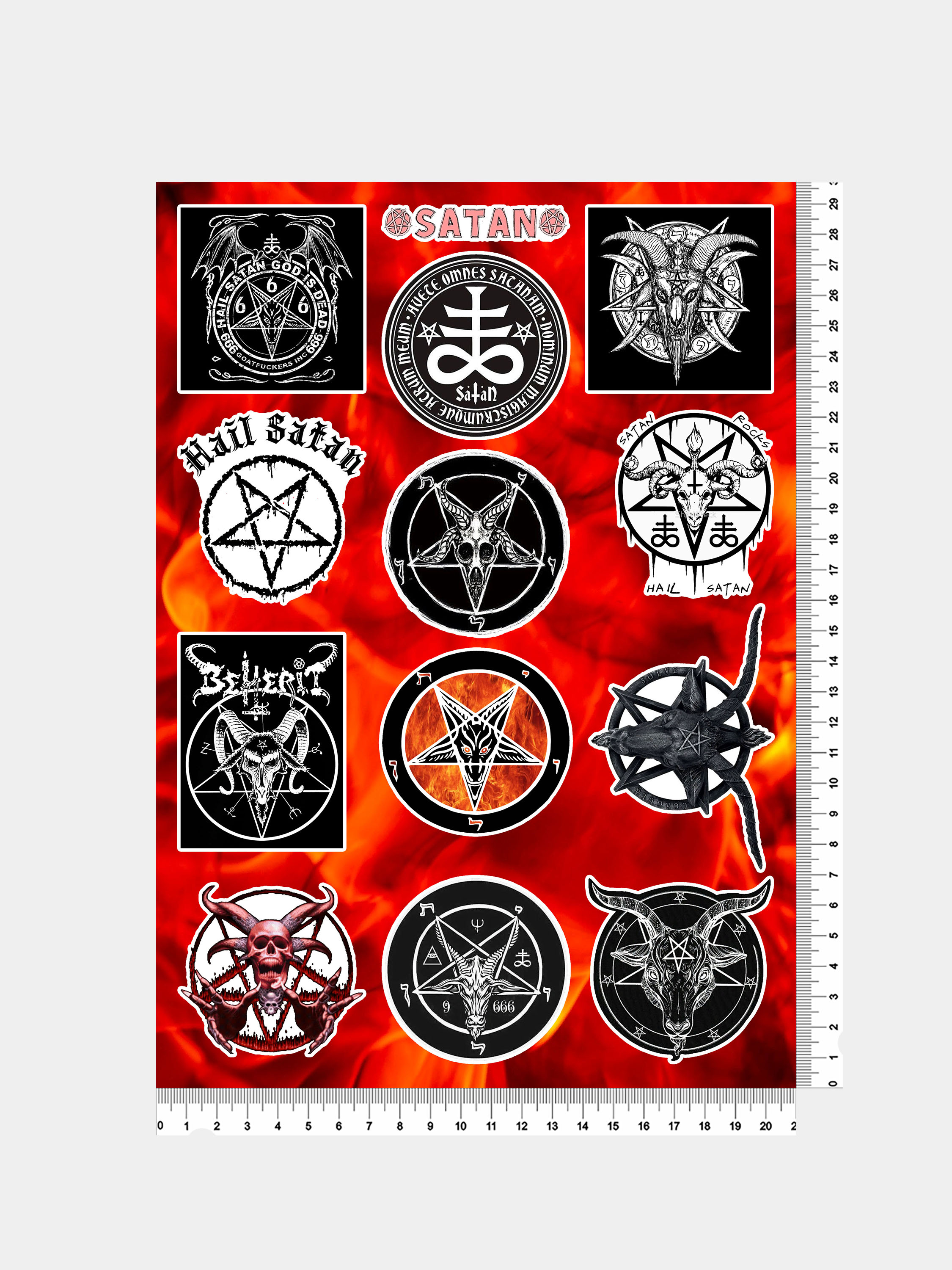 2250x3000  Наклейки \"Пентаграмма\" купить по цене 199 ₽ в интернет-магазине KazanExpress