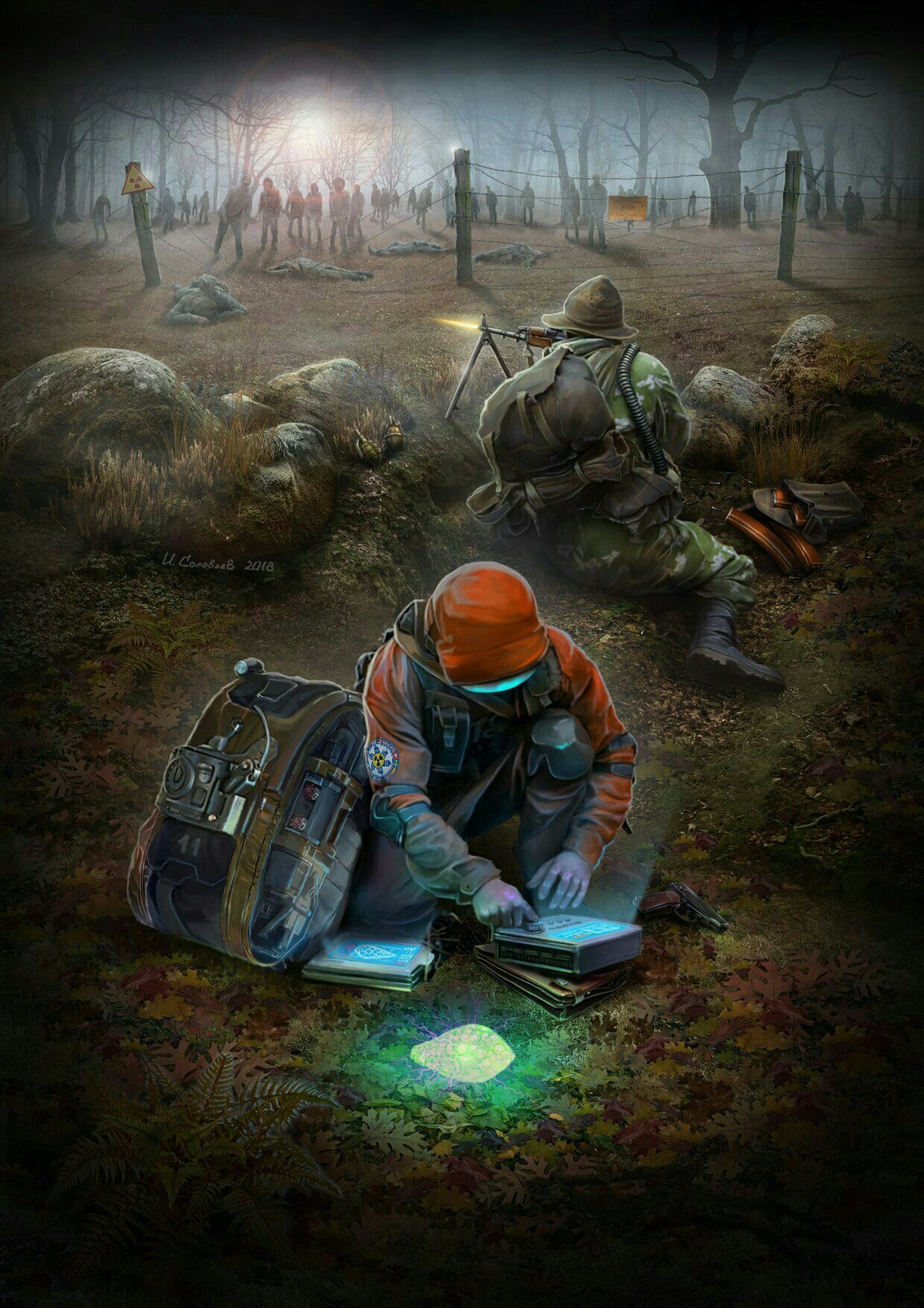 1240x1754  Сталкер с артефактом в руке арт - 34 фото