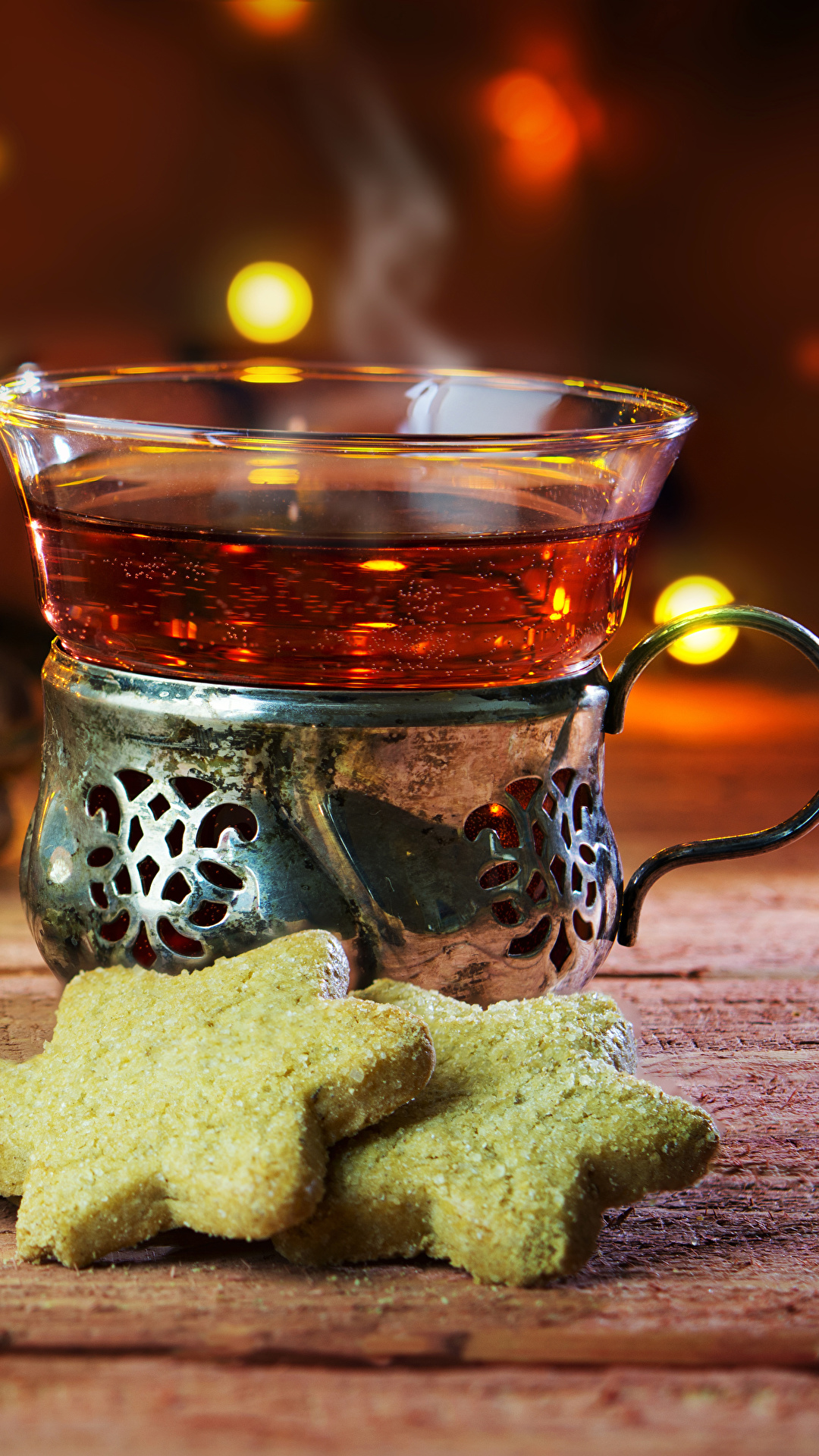 1080x1920  Фото Чай Корица Еда чашке Печенье Доски напиток 1080x1920