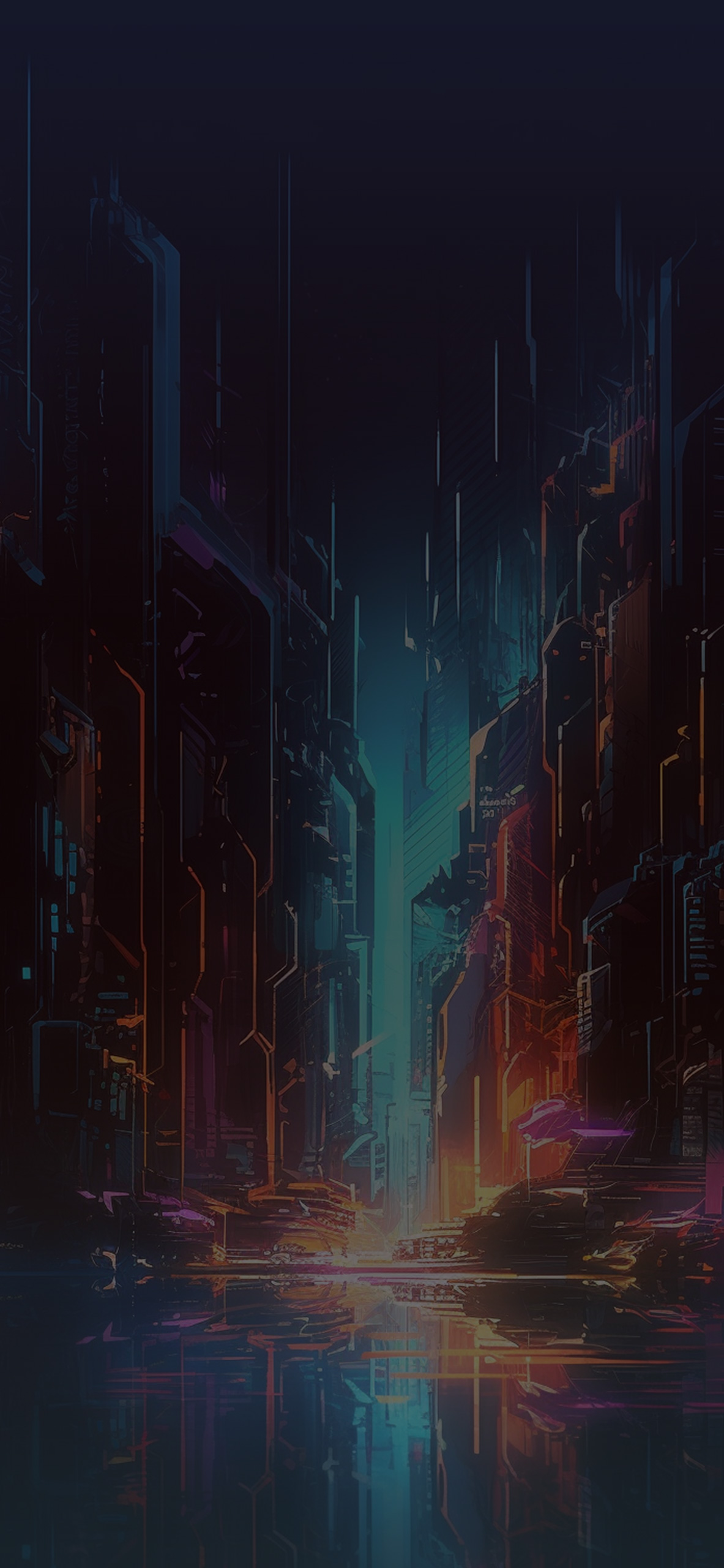 1183x2560  Киберпанк Городские Абстрактные Обои — Крутые Городские Обои iPhone