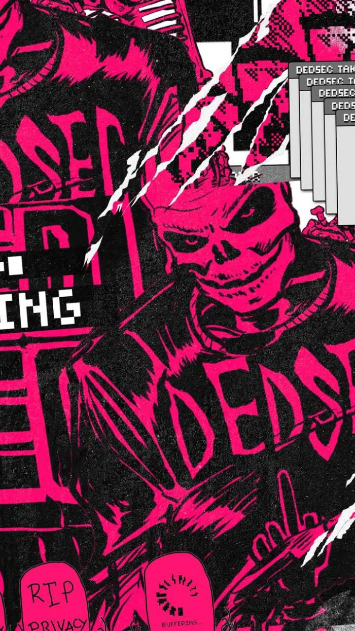 700x1244  Обои DedSec - Пещера обоев | Сторожевые собаки, Острые обои, Графический постер