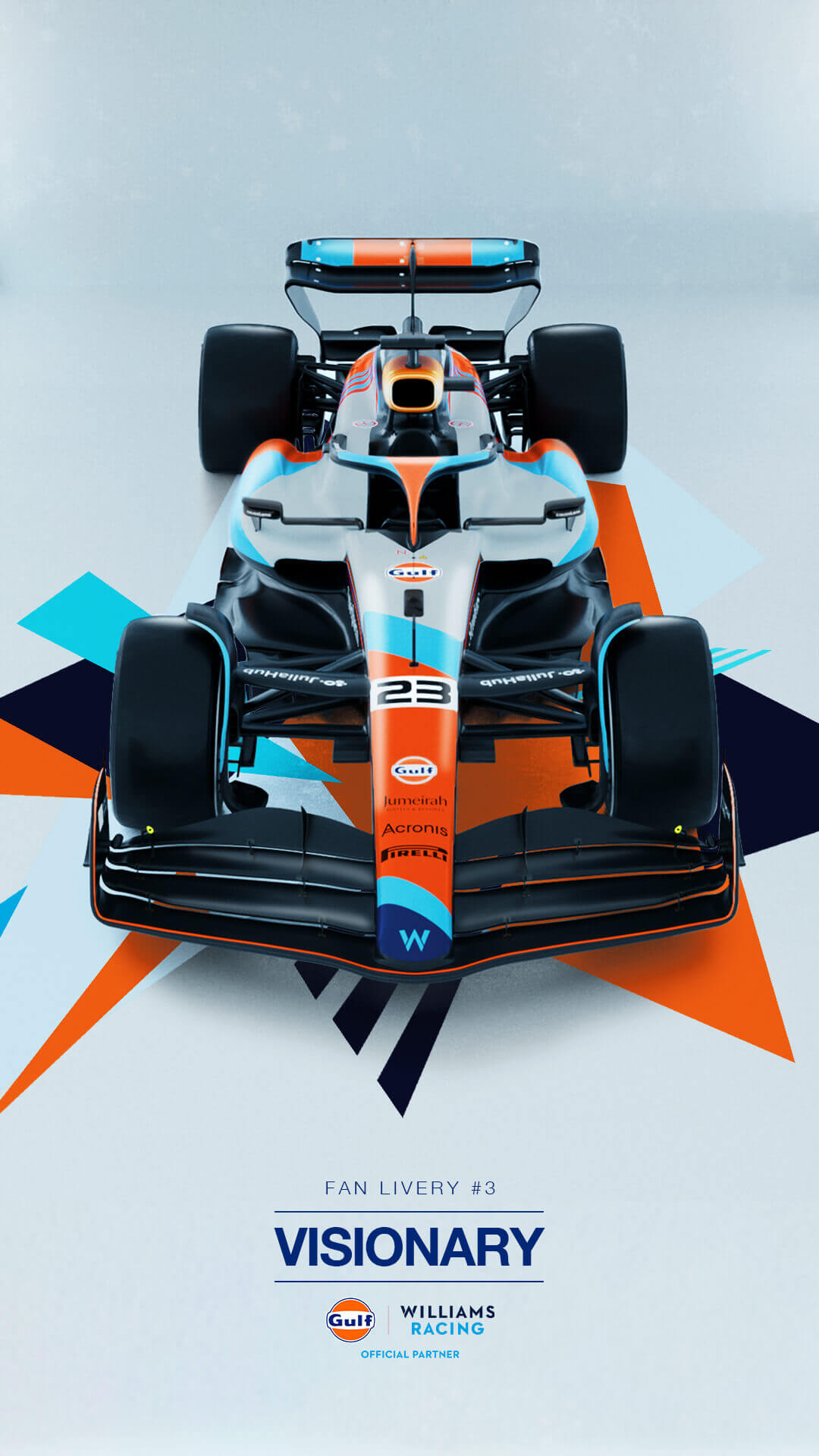 1080x1920  Скачать обои Персидский залив F1 | Галф Ойл Интернэшнл