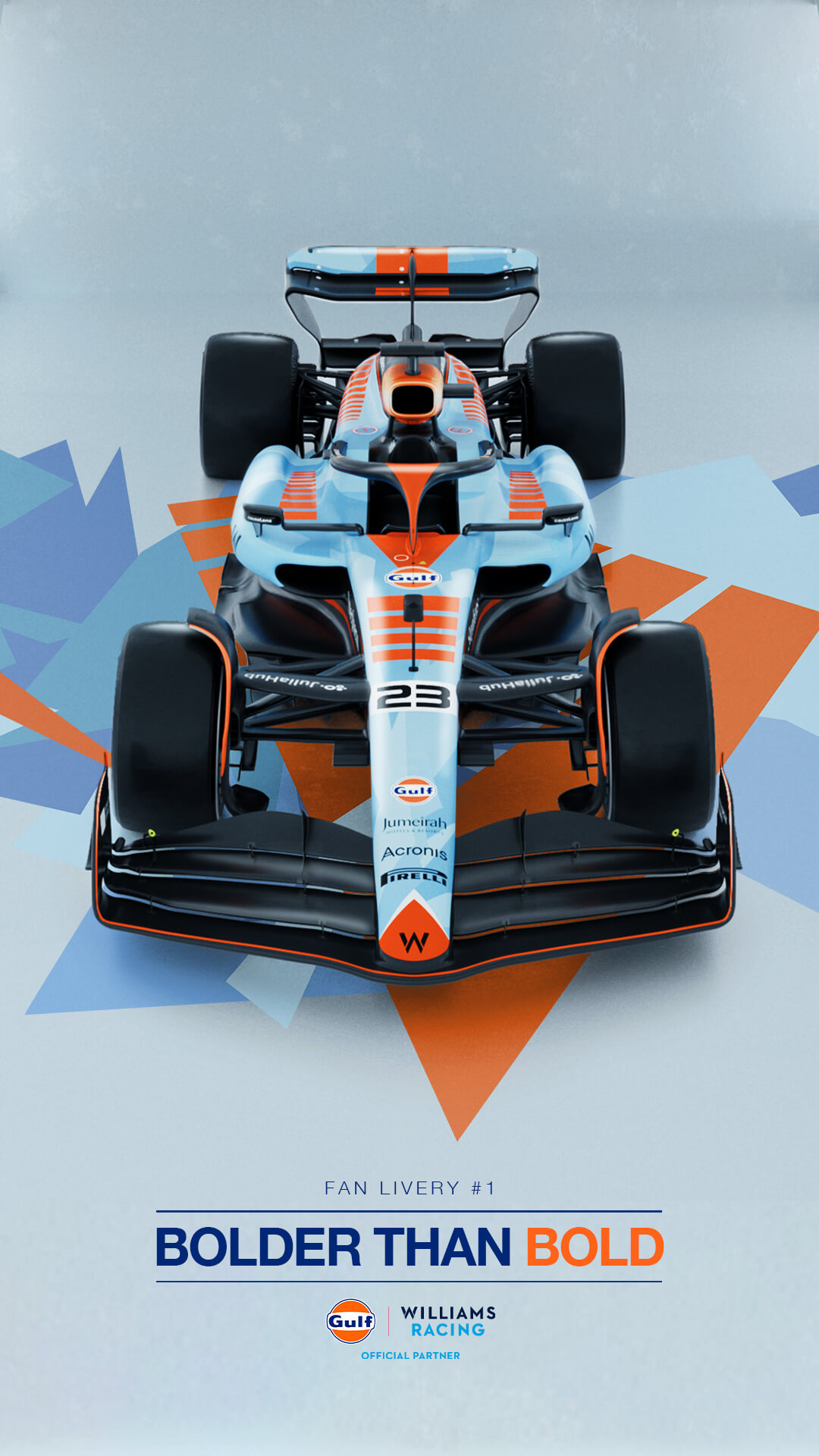1080x1920  Скачать обои Персидский залив F1 | Галф Ойл Интернэшнл