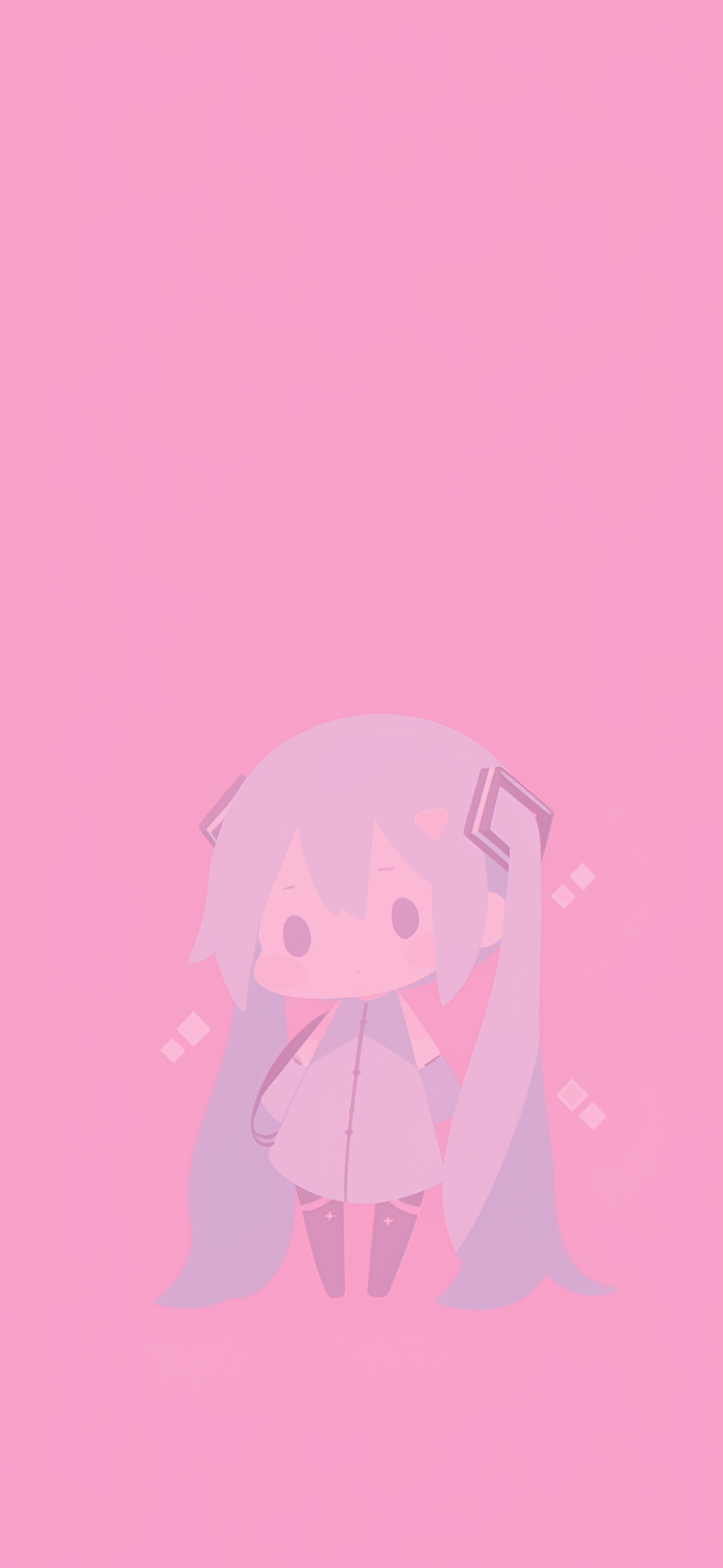 1463x3171  Милые розовые обои Хацунэ Мику - Hatsune Miku Wallpaper iPhone