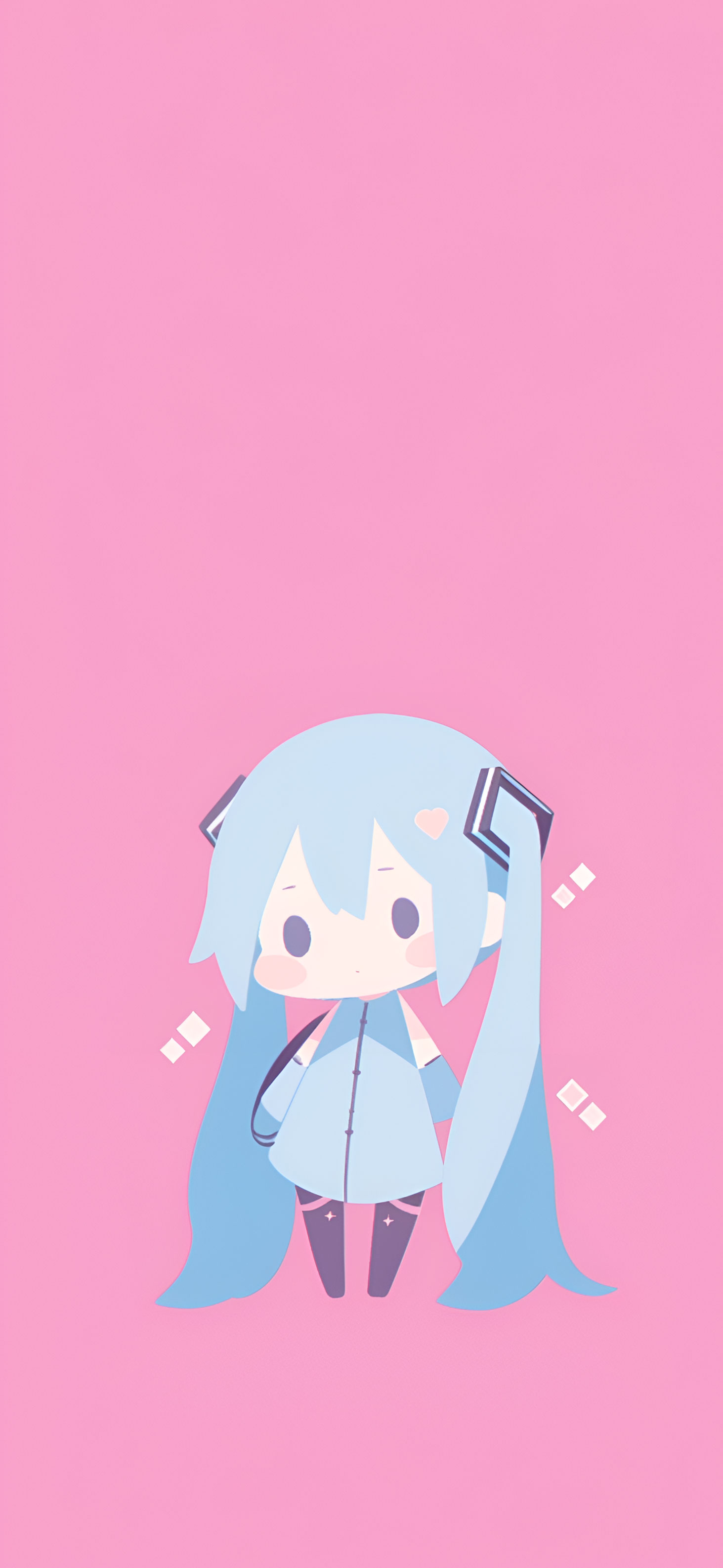 1463x3171  Милые розовые обои Хацунэ Мику - Hatsune Miku Wallpaper iPhone
