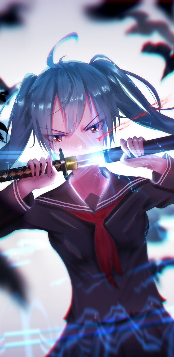 736x1512  1440x2960 ​​Воин, злой, Хацунэ Мику, арт обои | Хацунэ Мику, Хацунэ, Мику