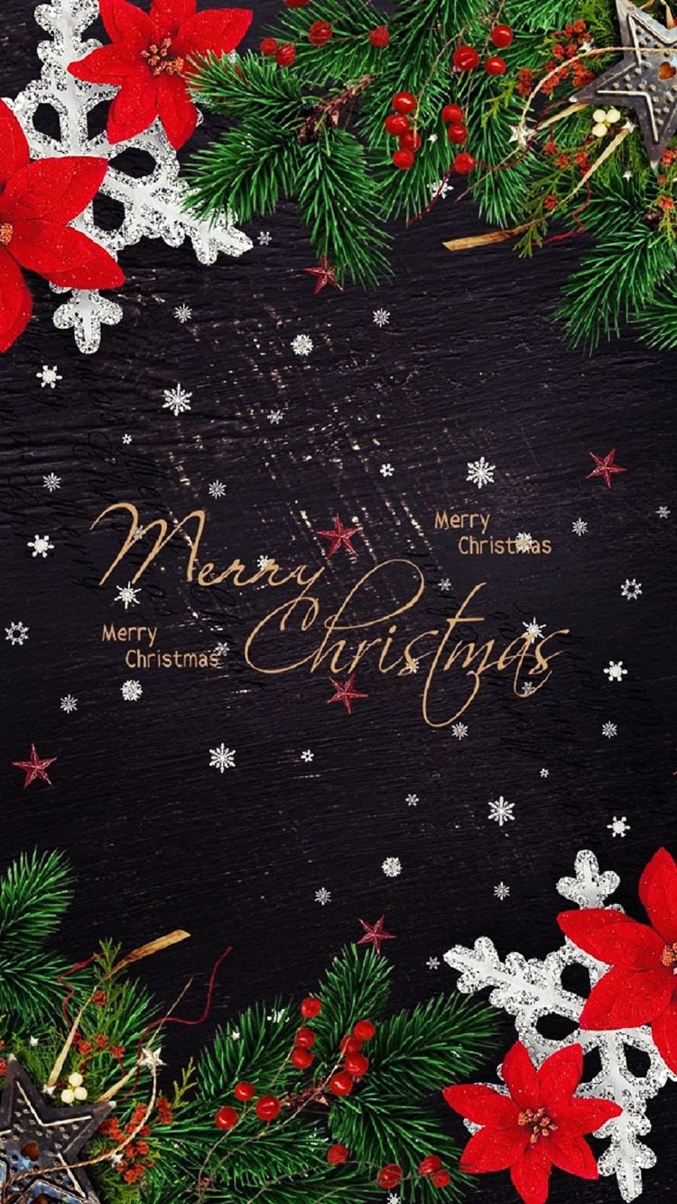 750x1333  Праздничные рождественские обои на iPhone
