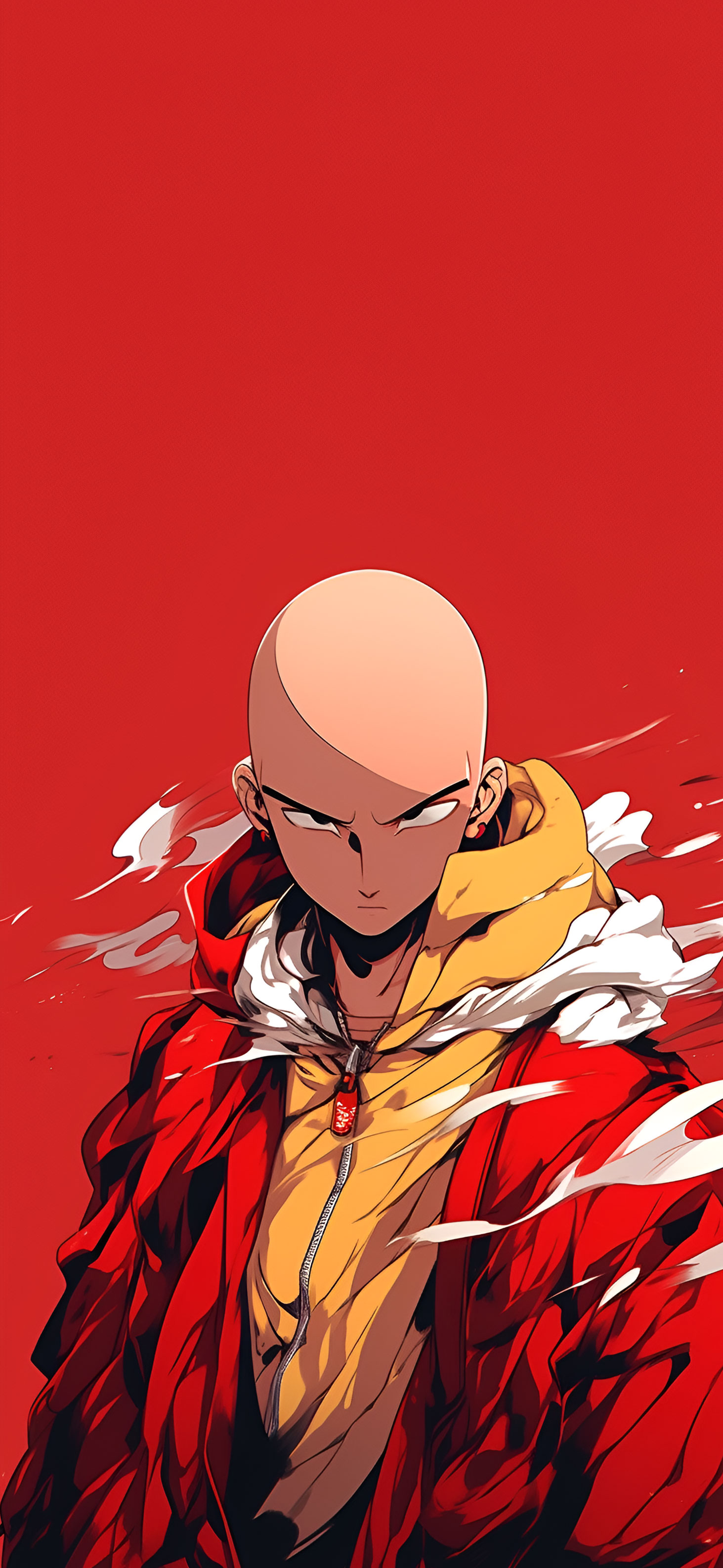 1463x3171  One-Punch Man Сайтама Красные Обои - Аниме Обои iPhone
