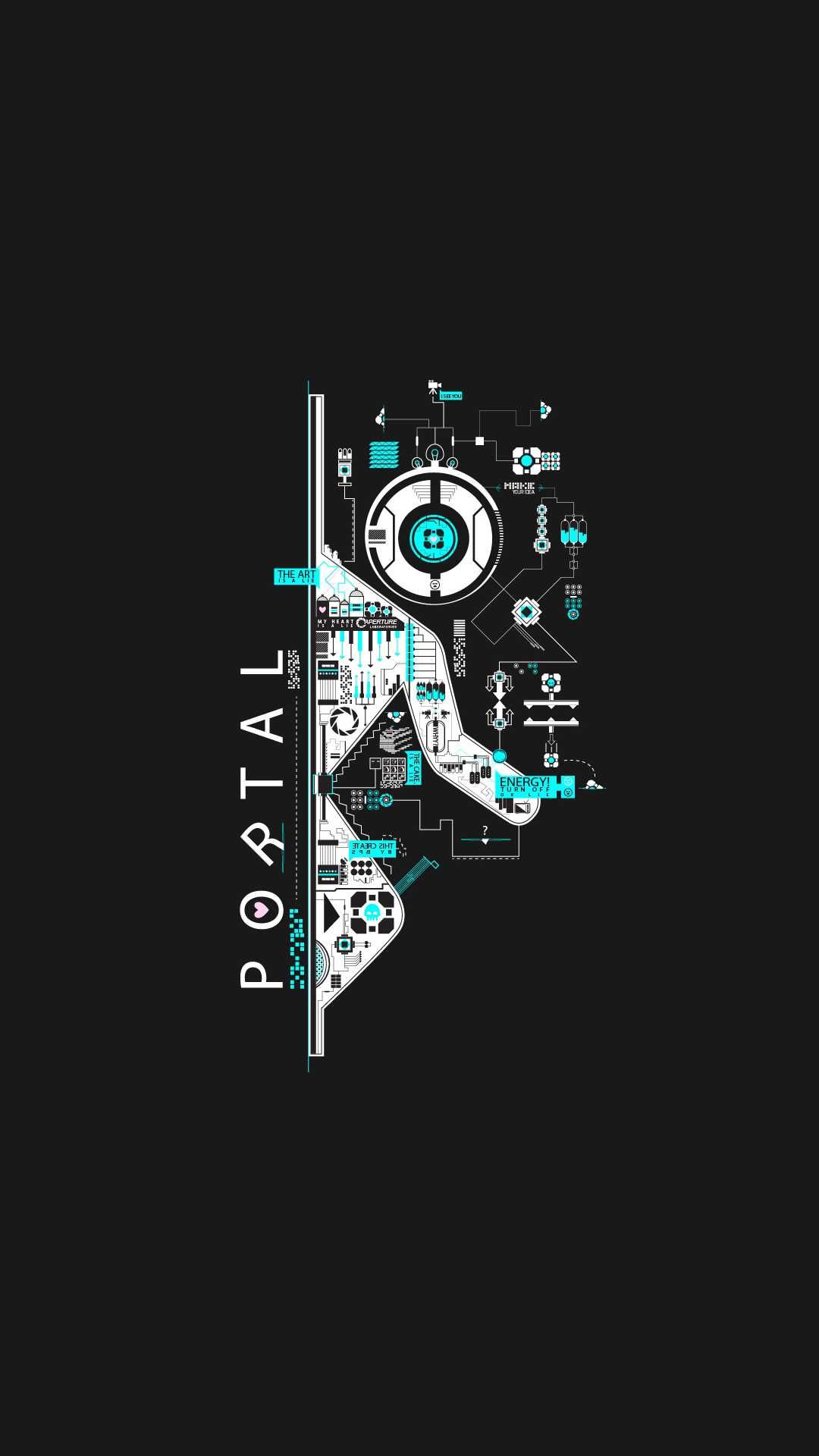 1080x1920  Обои для iPhone Portal Узнайте больше об играх, Portal, Portal 2, видеоиграх. https://www.kolpaper.com/10… | Портал обои, Обои, Бесплатные hd обои