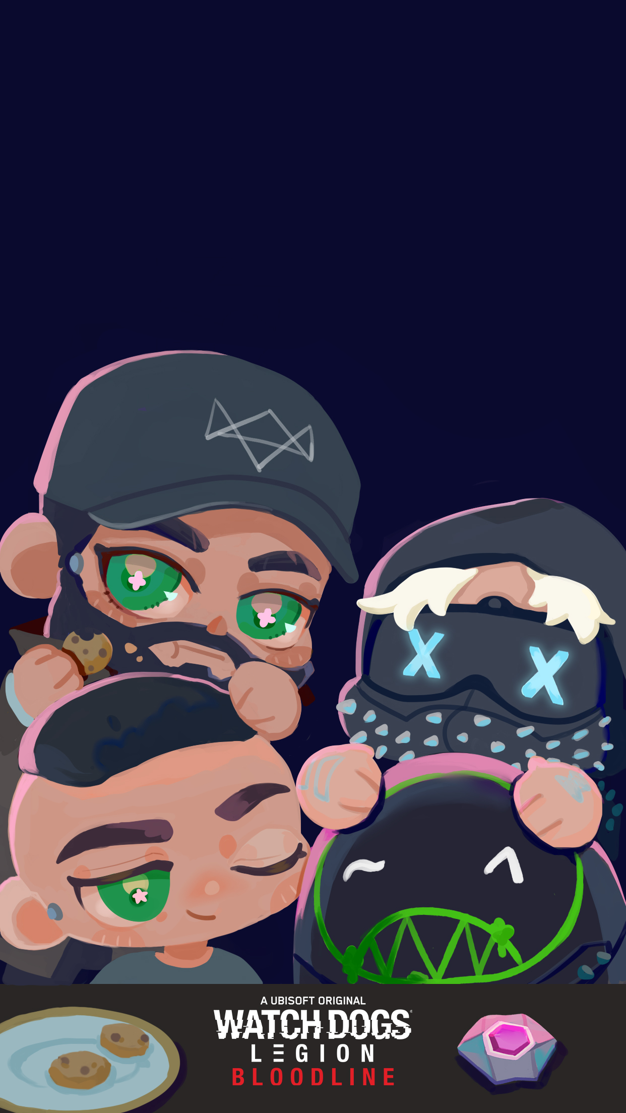 1242x2208  Обои для телефона Watch Dogs 2 - Mobile Abyss