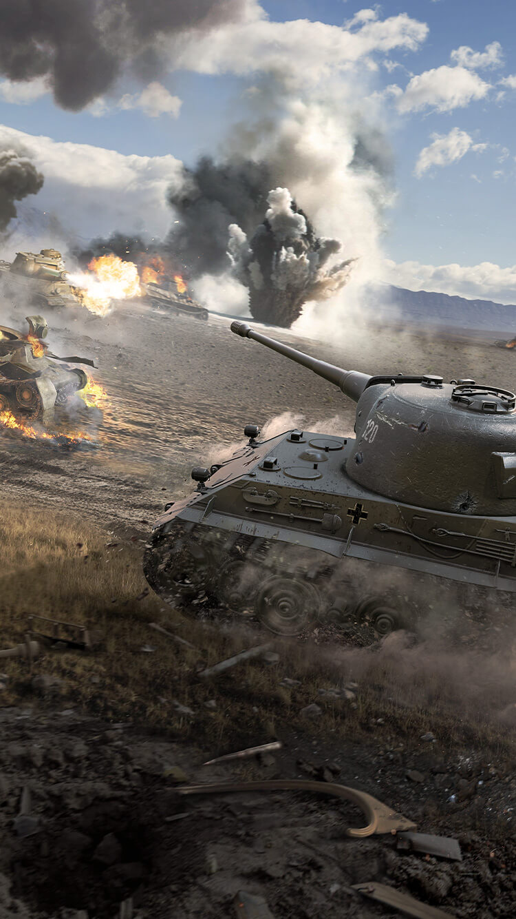 750x1334  Скачать бесплатно фон «100+ танков на андроид»