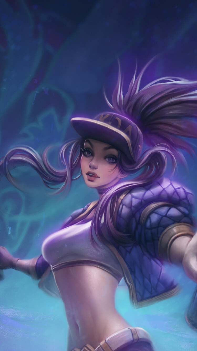 750x1334  Обои на телефон: Видеоигры, Лига Легенд, Фиолетовые Волосы, Акали (Лига  Легенд), 1433477 скачать картинку бесплатно.