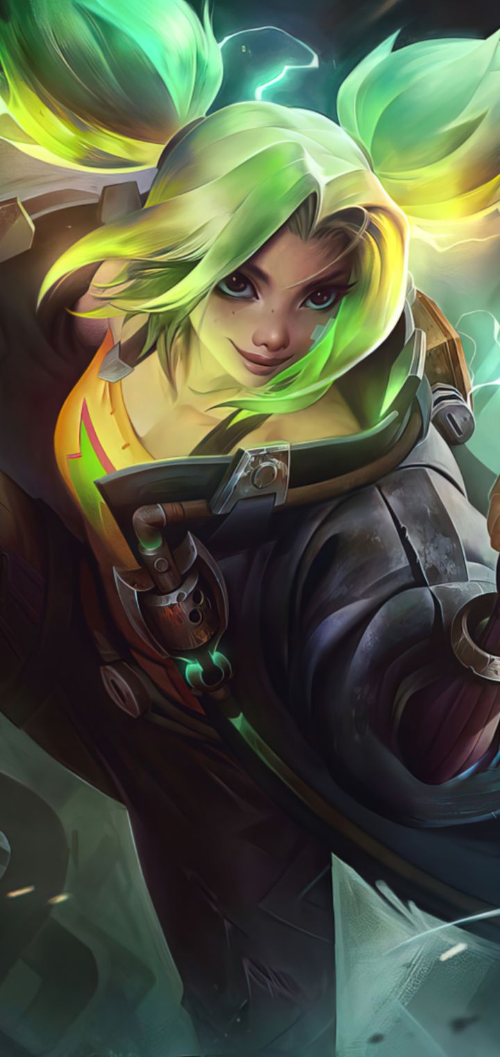 720x1520  Mobile wallpaper: League Of Legends, Video Game, Zeri (League Of Legends),  1430826 download the picture for free.