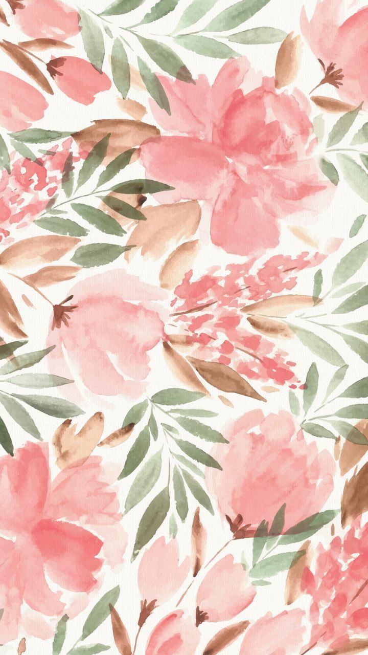 720x1280  Wallpaper | Обои на телефон | Заставка | Акварель цветы | Цветочные фоны,  Цветочные картины, Акварельные иллюстрации