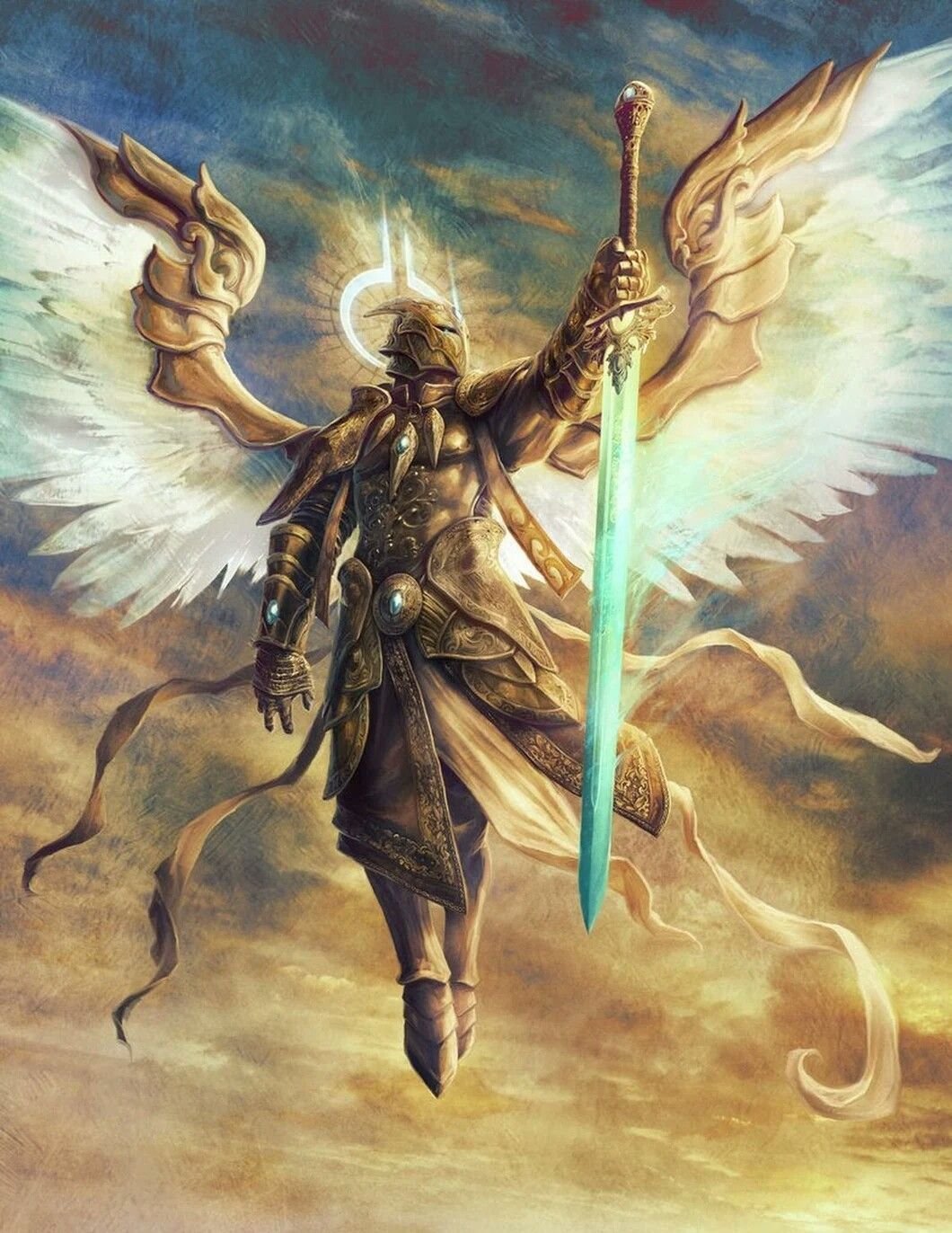 1060x1372  Архангел арт - 52 фото