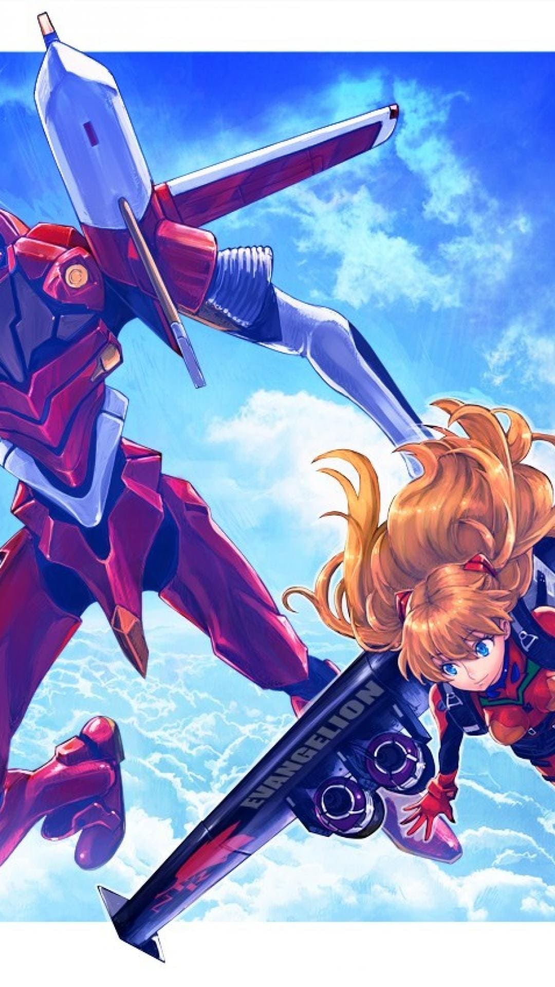 1080x1920  ᐉ Поп-Арт Аниме постер Let's Play Аска Лэнгли Сорью/Asuka Langley Sohryu  Евангелион/Neon Genesis Evangelion Pop-art 90х61 см