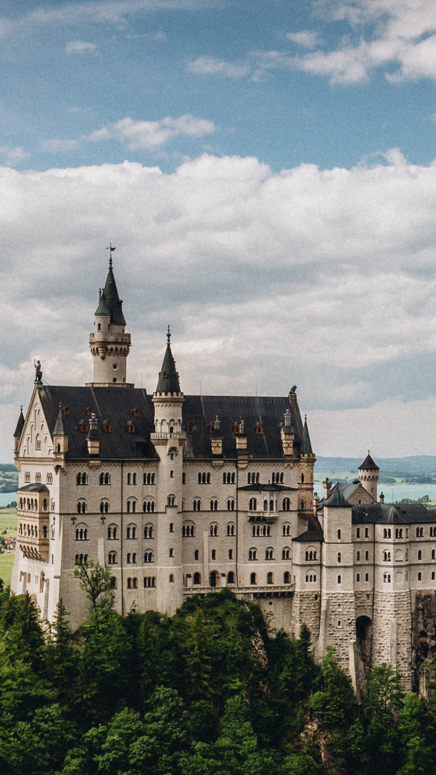 1440x2560  Обои на телефон замок, нойшванштайн, бавария, германия - скачать бесплатно  в высоком качестве из категории \"Города\"