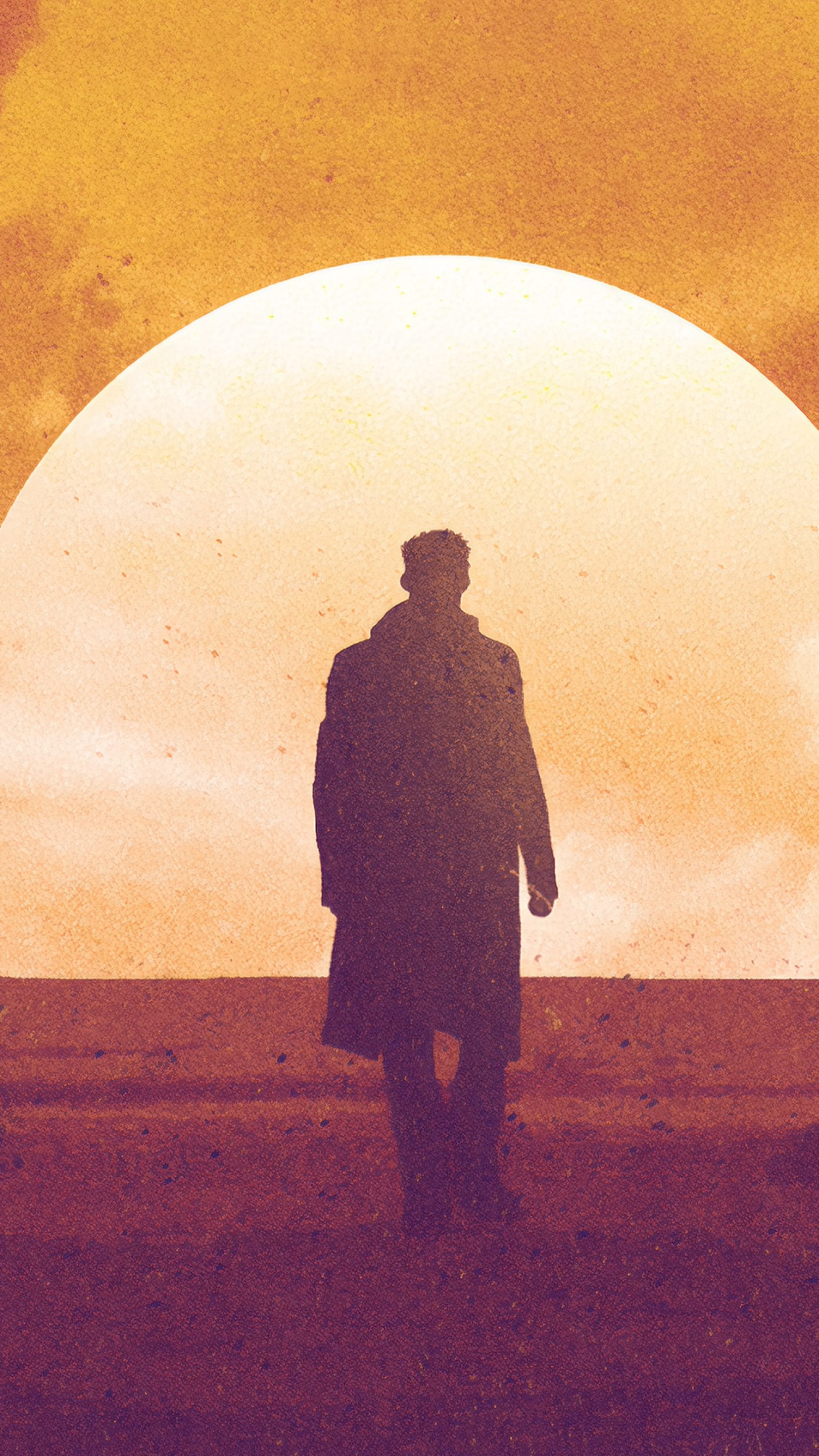 1080x1920  Обои иллюстрация, горизонт, небо, Постер фильма, Бегущий По Лезвию 2049 на  телефон Android, 1080x1920 картинки и фото бесплатно