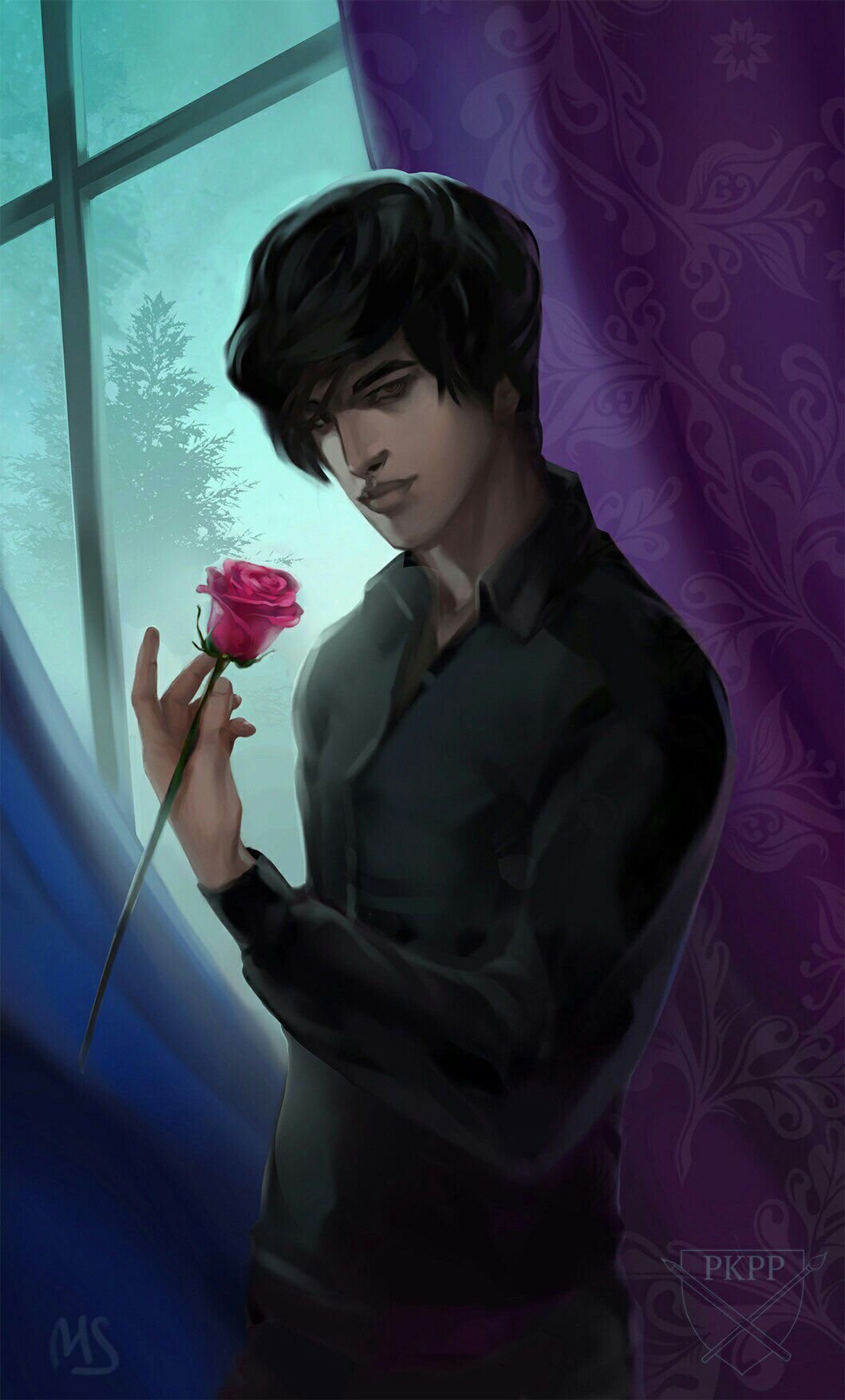 1059x1754  Виктор Ван арт без челки - 29 фото