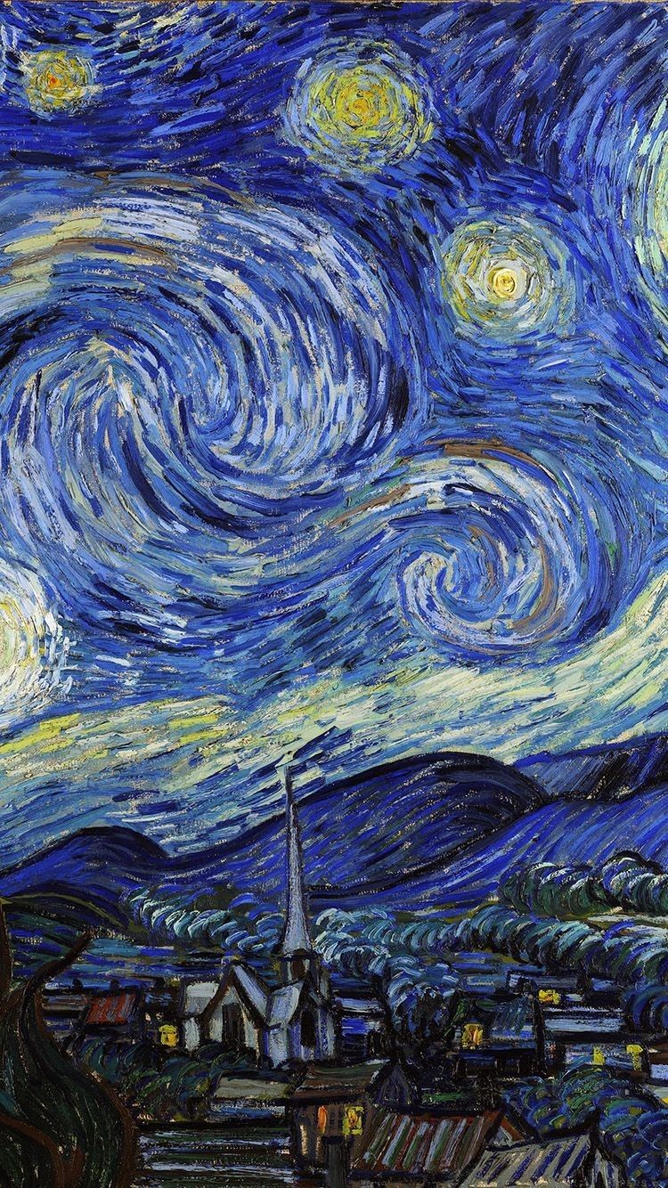 750x1334  Pin de Аида em обои | Vincent van gogh, Papel de parede de arte, Ideias  para pintura