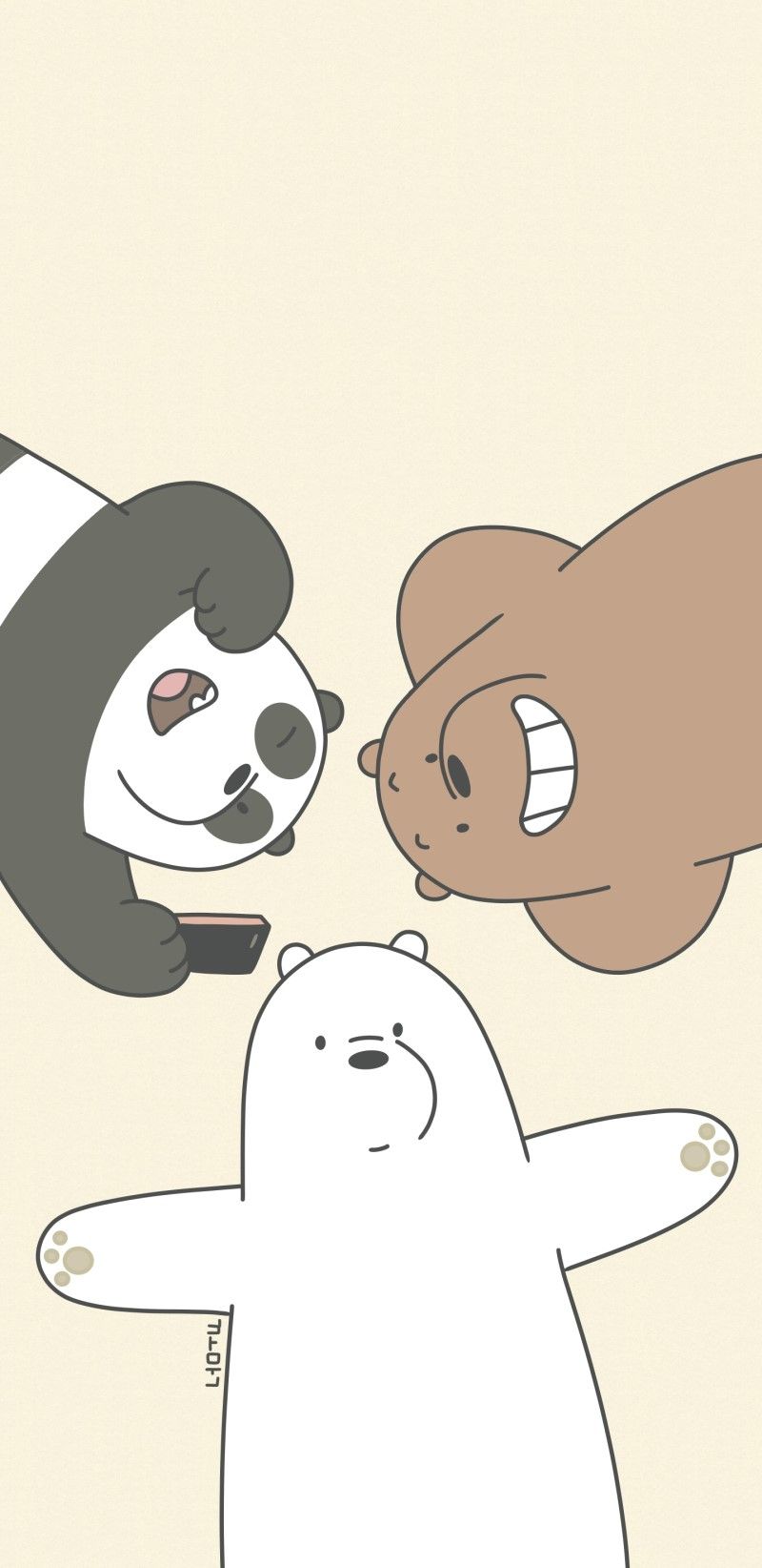 800x1644  요청)위베어베어스 배경화면 : 네이버 블로그 | Bear wallpaper, We bare bears wallpapers, Ice  bear we bare bears