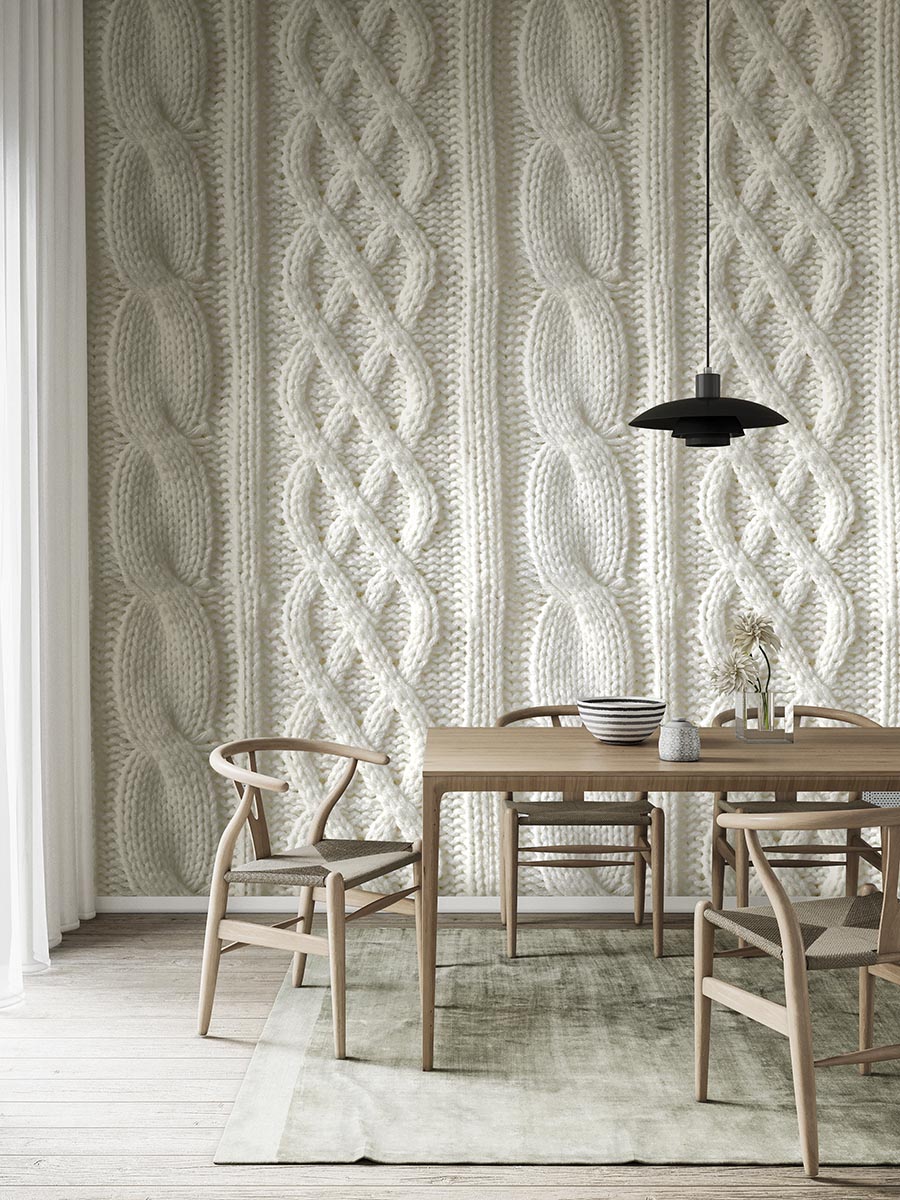 900x1200  Вязаные обои для стен купить в интернет магазине Dress-wall