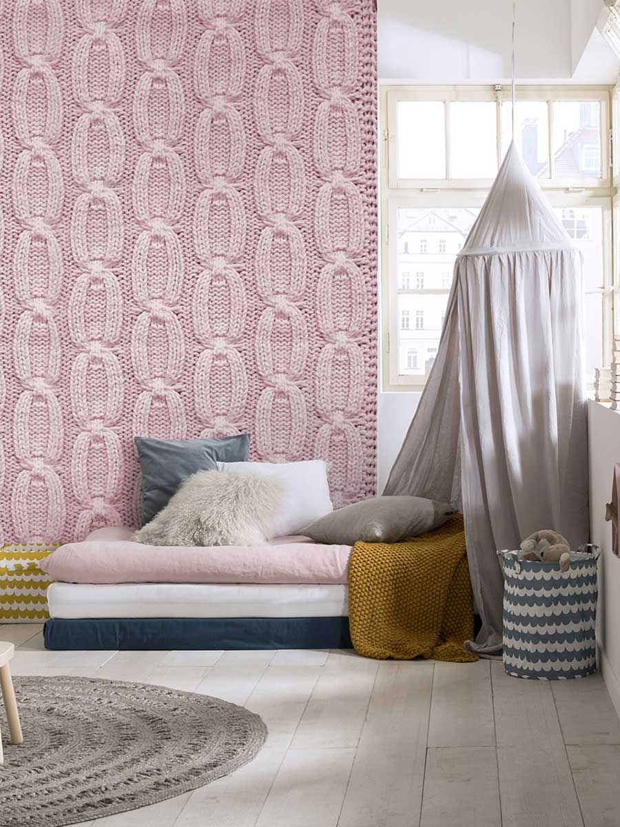 900x1200  Вязаные обои для стен Цепочки | Купить в магазине дизайнерских обоев  Dress-wall