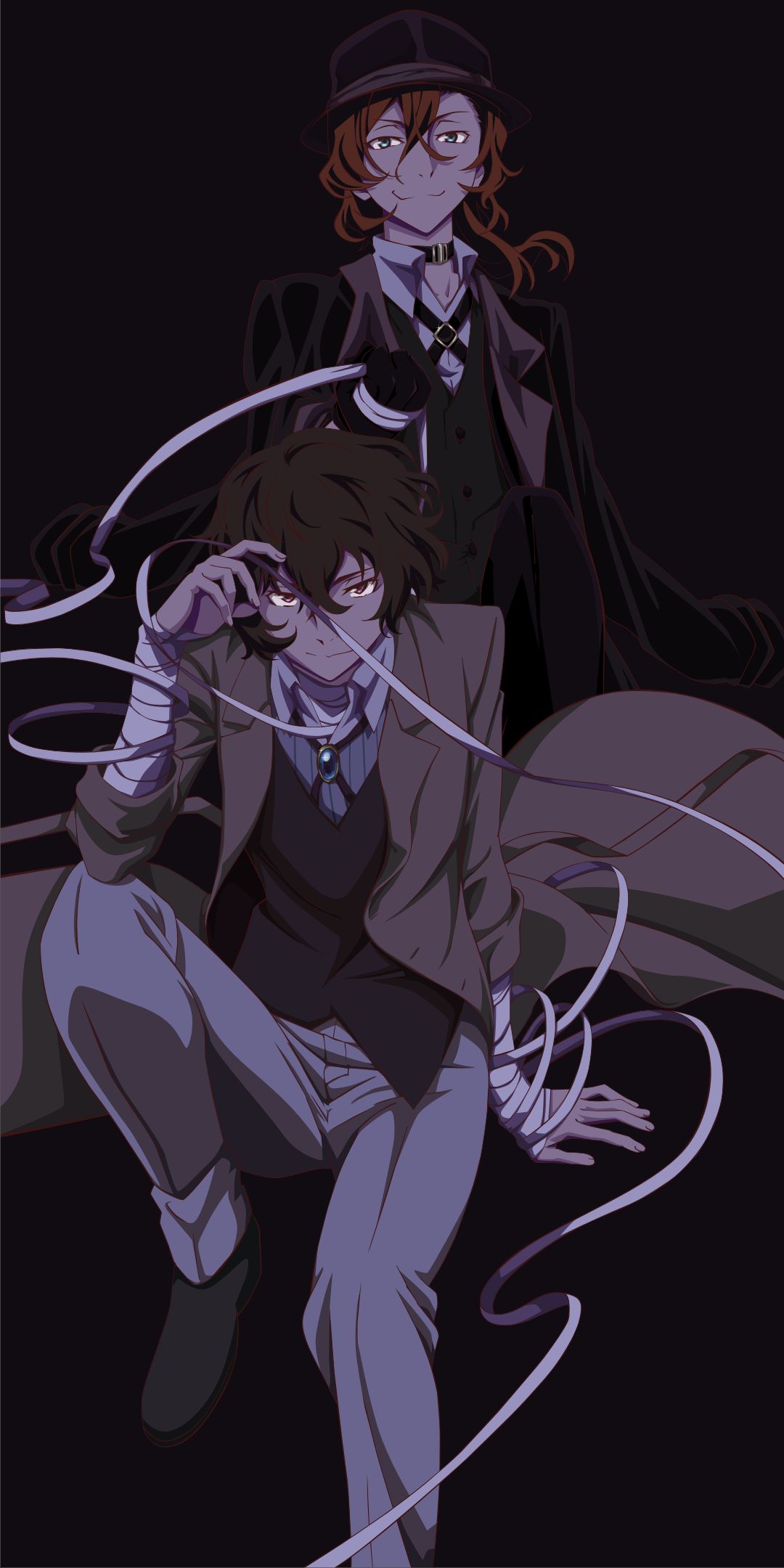 1080x2160  Mobile wallpaper: Anime, Osamu Dazai, Bungou Stray Dogs, Chuuya Nakahara,  1337913 download the picture for free.