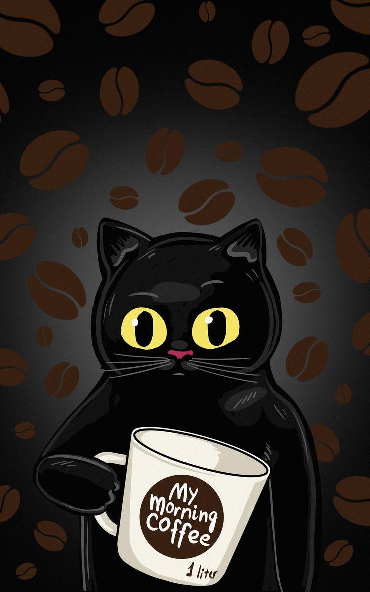 736x1177  Double wallpapers//Двойные обои на телефон. ⬆️Нажмите на картинку,чтоб  перейти ко второй. | Black cat art, Cat art, Mood wallpaper