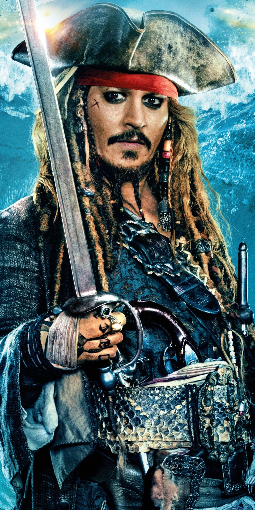 1080x2160  Обои на телефон: Кино, Джек Воробей, Джонни Депп, Пираты Карибского Моря:  Мертвецы Не Рассказывают Сказки, 1335900 скачать картинку бесплатно.
