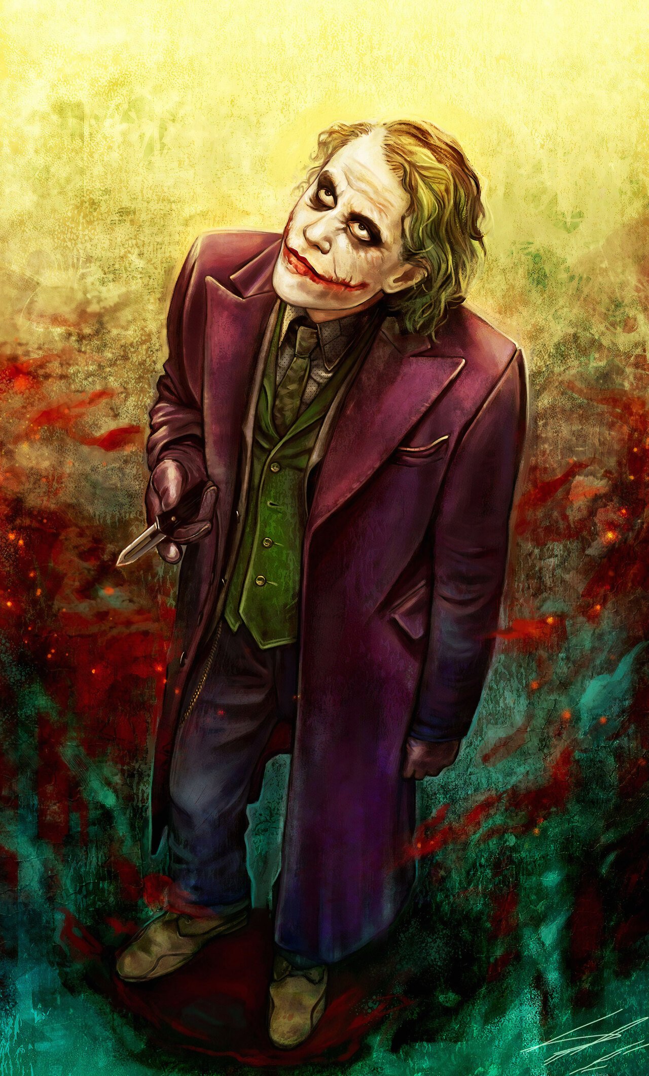 1280x2120  Джокер хит Леджер арты - 35 фото