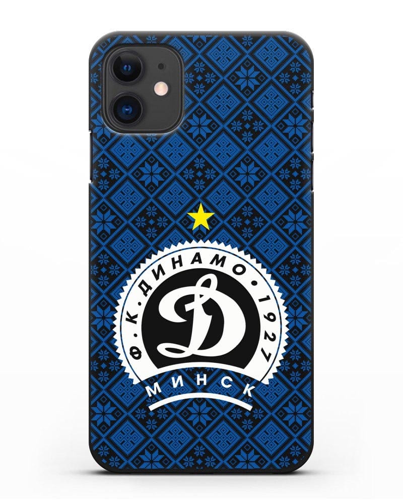 800x1000  Чехол ФК Динамо Минск с белорусским орнаментом для iPhone 11 силиконовый  купить недорого в интернет-магазине