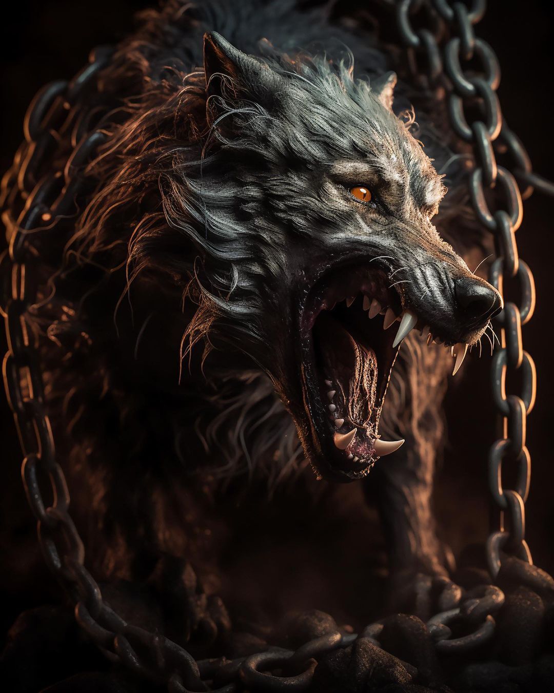 1080x1350  Фенрир от Midjourney | Пикабу