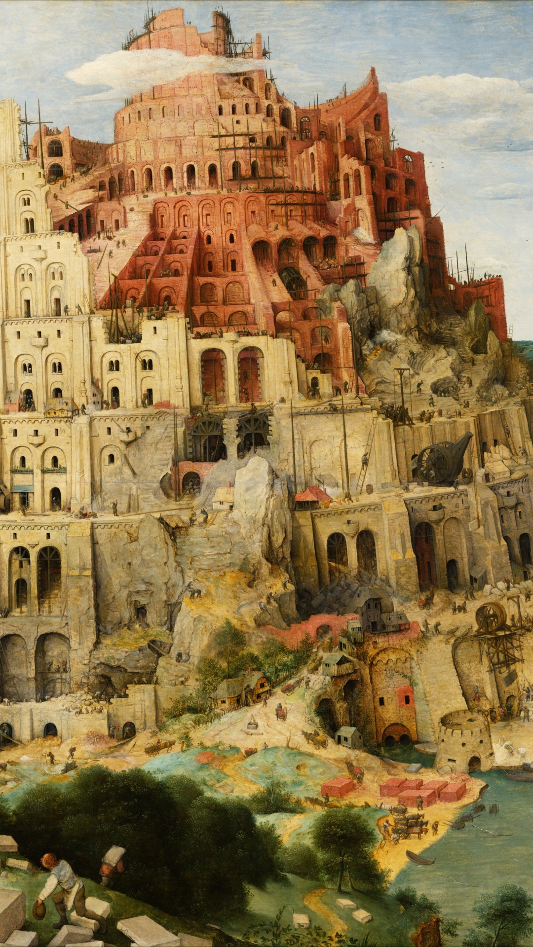 1080x1920  Обои живопись, арт, акварельные краски, историческое место, средневековая  архитектура на телефон Android, 1080x1920 картинки и фото бесплатно