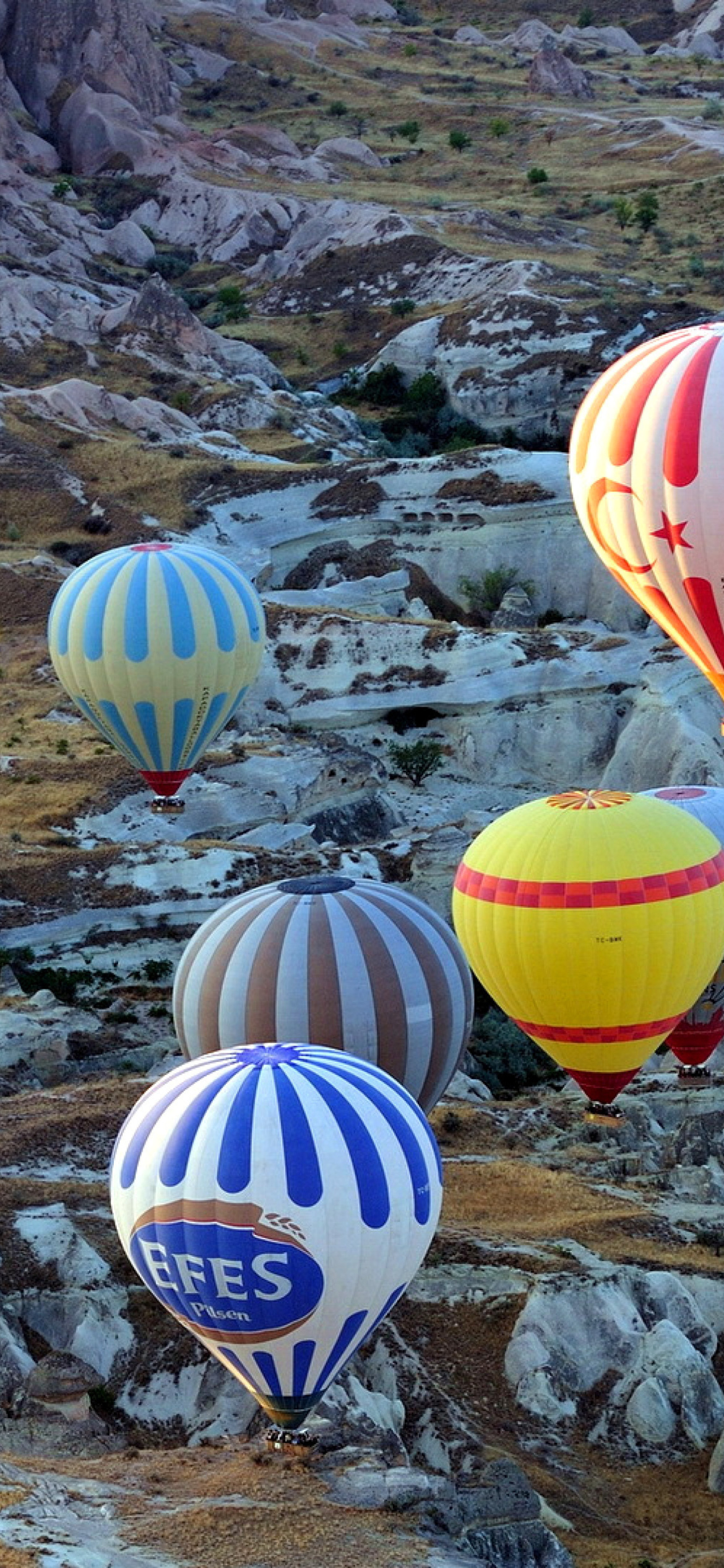 1170x2532  Обои Hot air ballooning Cappadocia на телефон iPhone 12 Pro