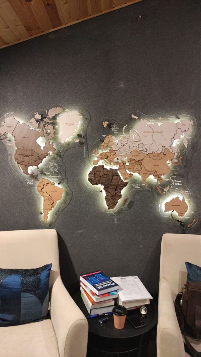 675x1200  Карта мира на стену in 2023