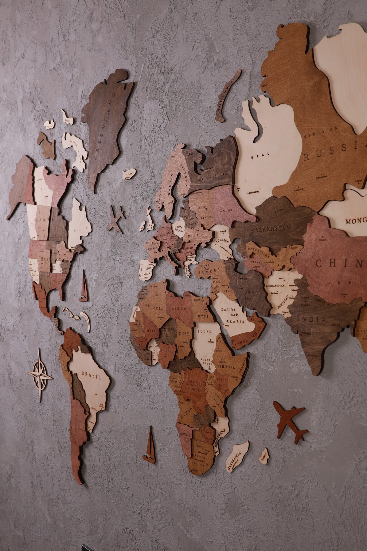 1195x1792  ᐉ Карта мира на стену Craft с гравировкой стран и столиц 100х60