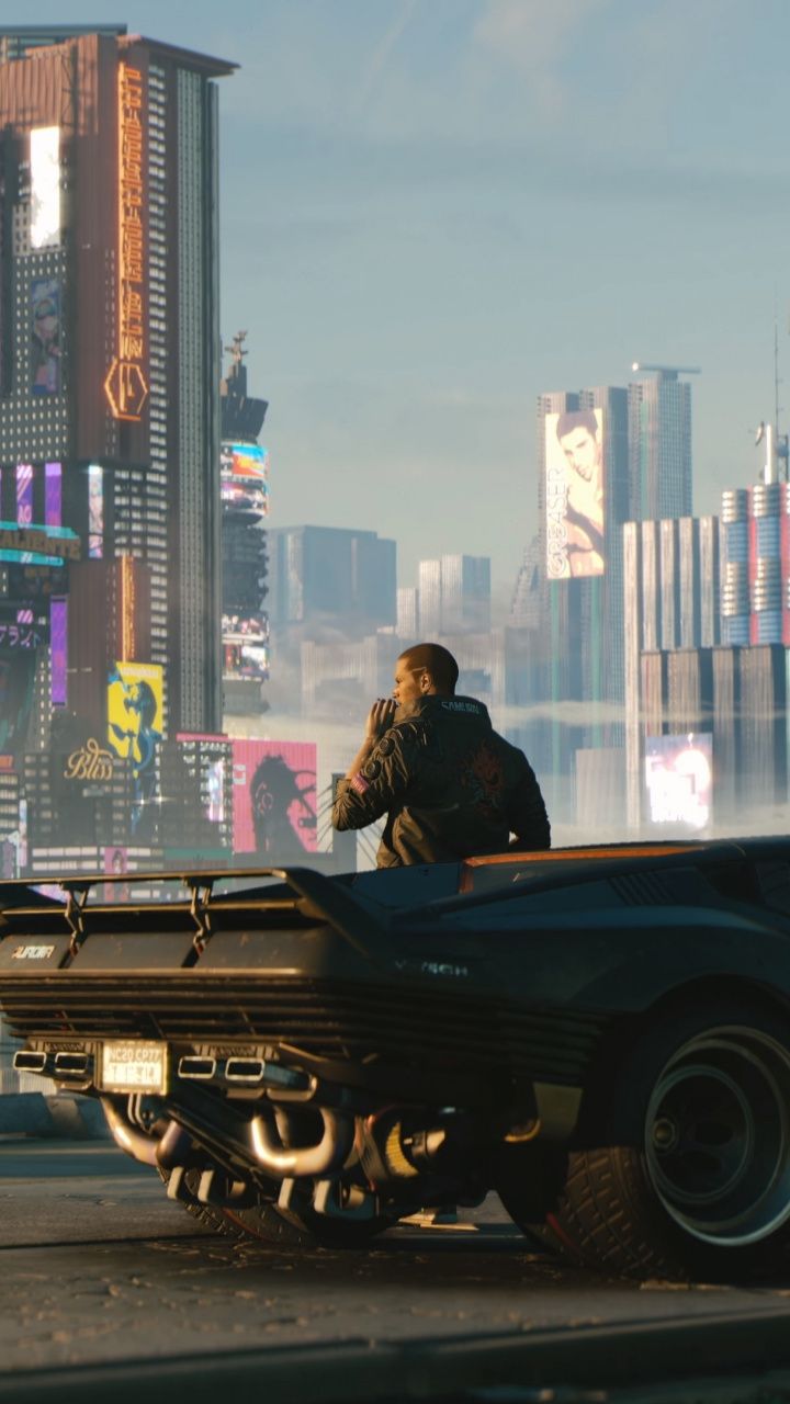 720x1280  Cyberpunk 2077, man with future car, video game, 720x1280 wallpaper |  Cyberpunk city, Cyberpunk 2077, Cyberpunk
