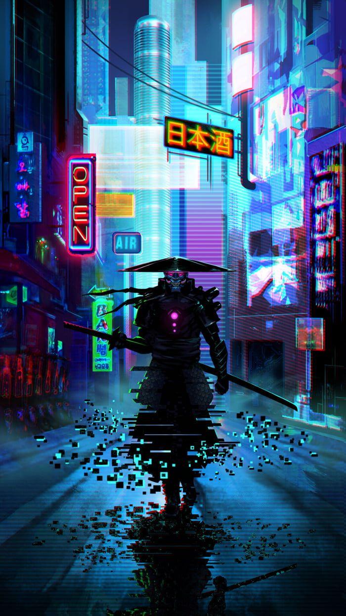 700x1244  Neon Samurai Cyberpunk Wallpapers - Wallpaper Cave