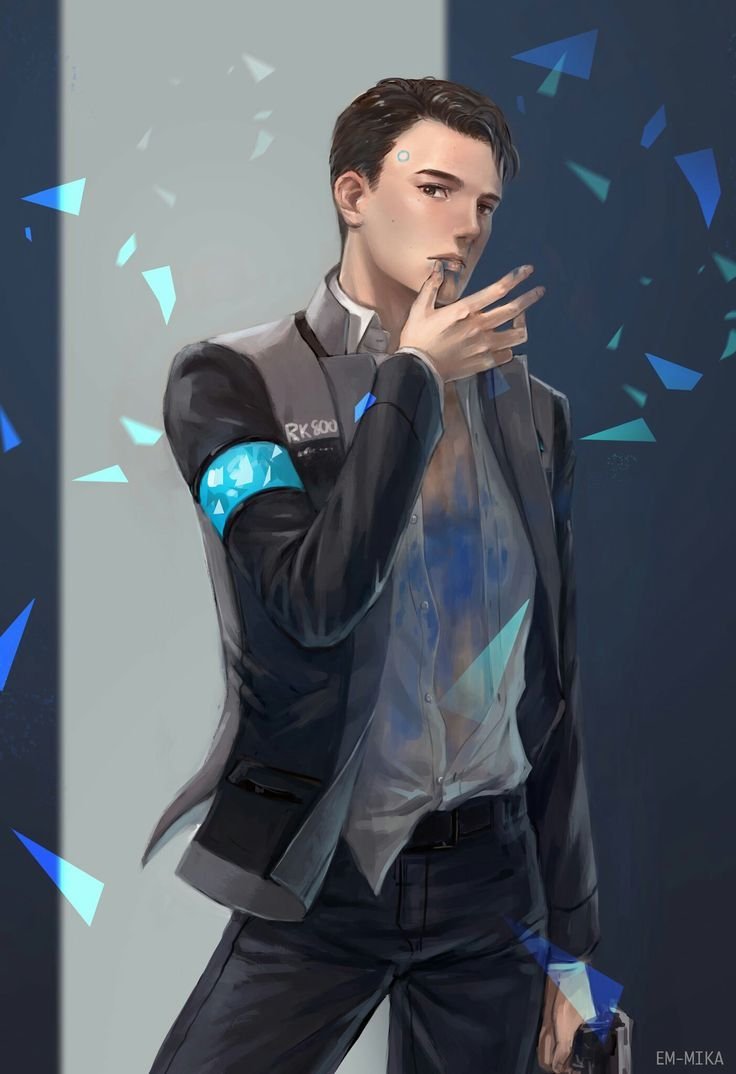 736x1074  Коннор Детройт арт - 73 фото