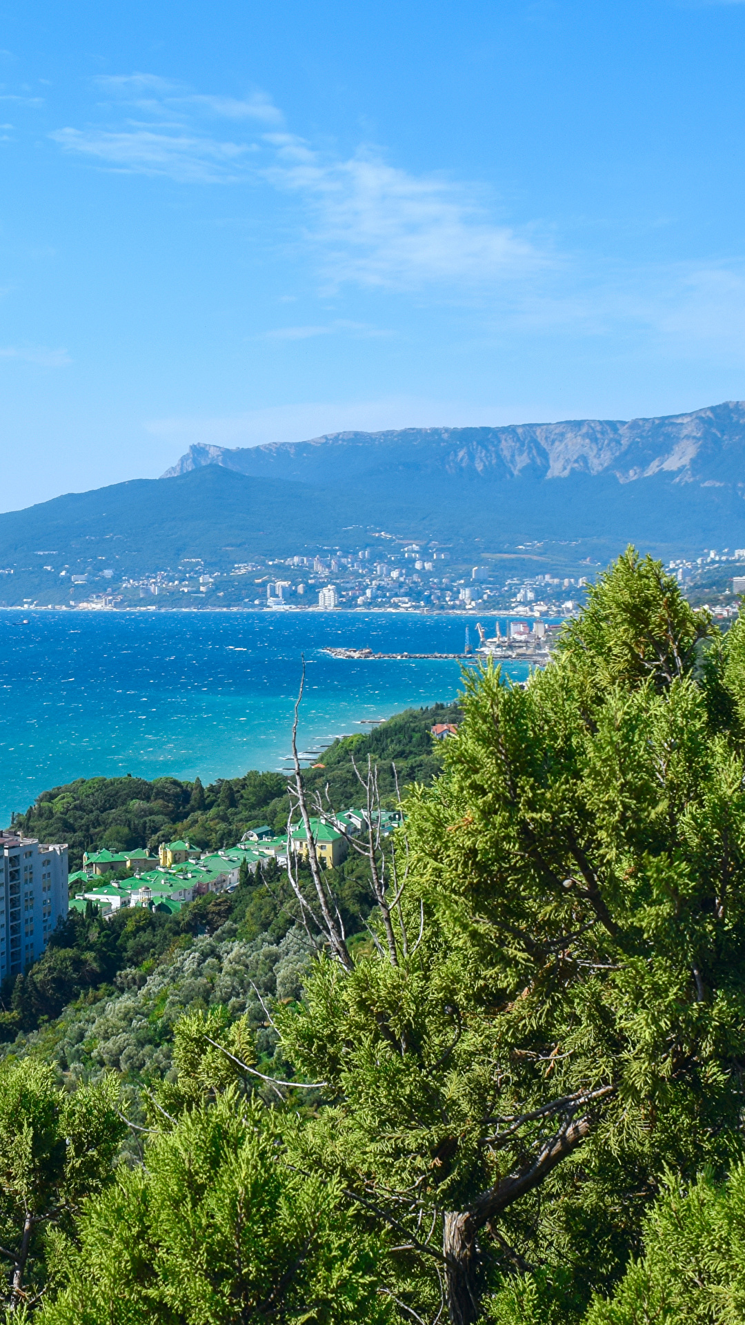 1080x1920  Фото Крым Россия Природа Побережье Здания 1080x1920