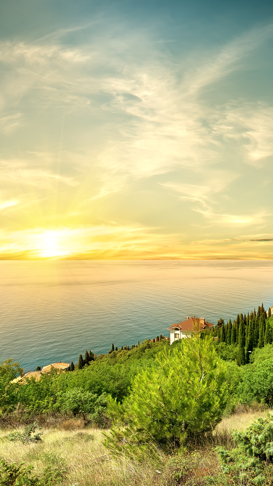 1080x1920  Images Crimea Russia Sea Nature Sky Scenery Sunrises and 1080x1920