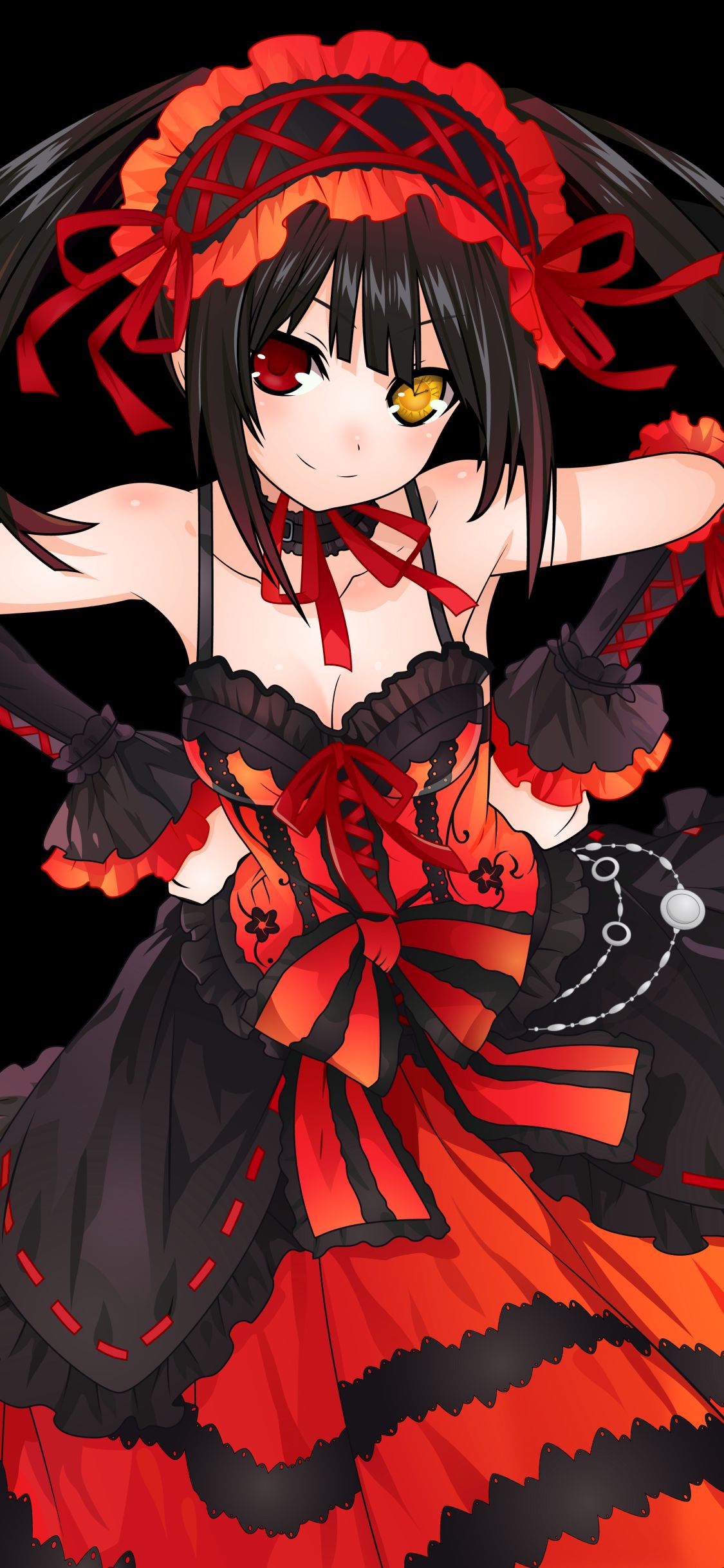 1125x2436  Mobile wallpaper: Anime, Date A Live, Kurumi Tokisaki, 1346746 download the  picture for free.