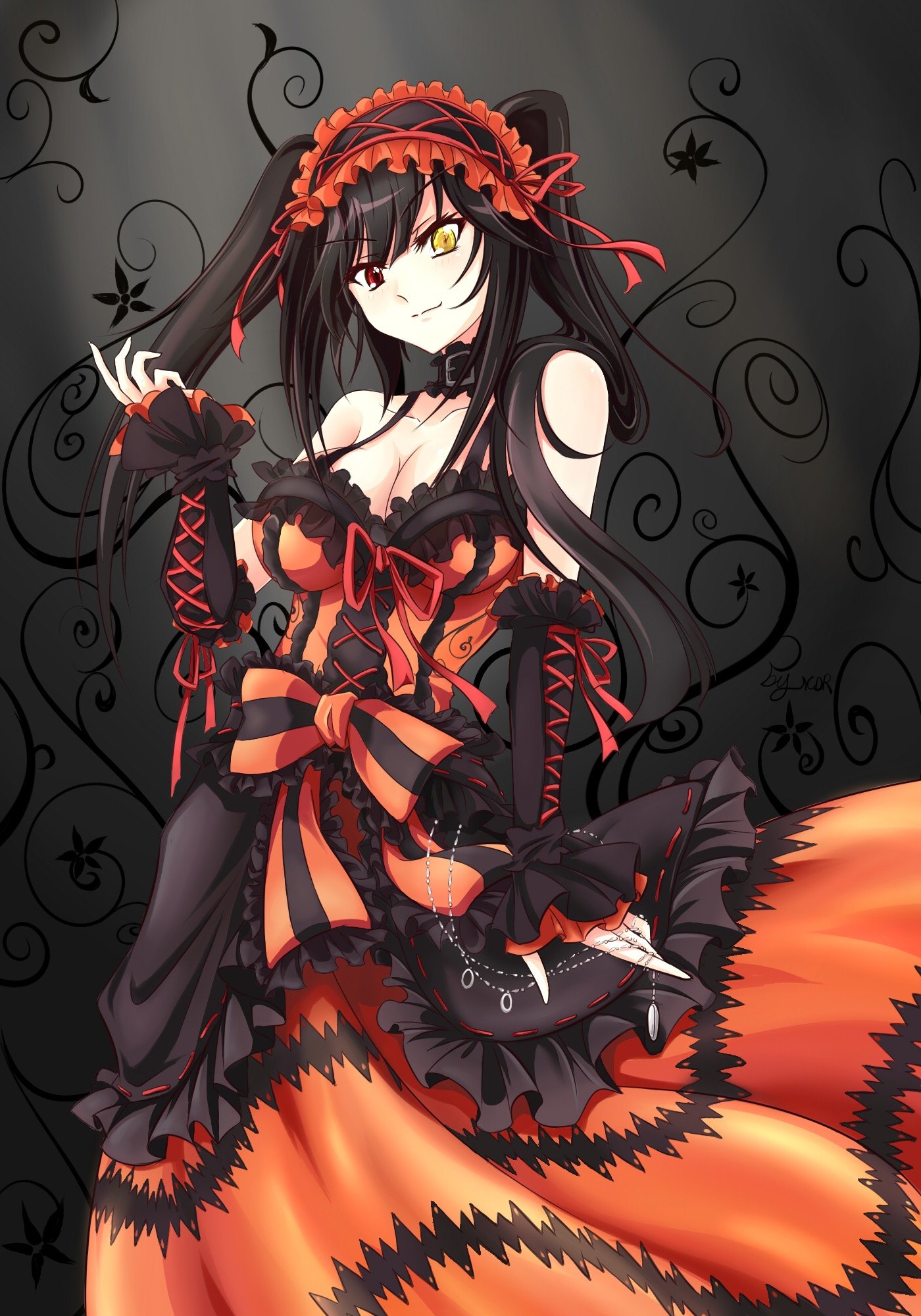 1400x2000  Куруми токисаки аниме злая - фото и картинки abrakadabra.fun