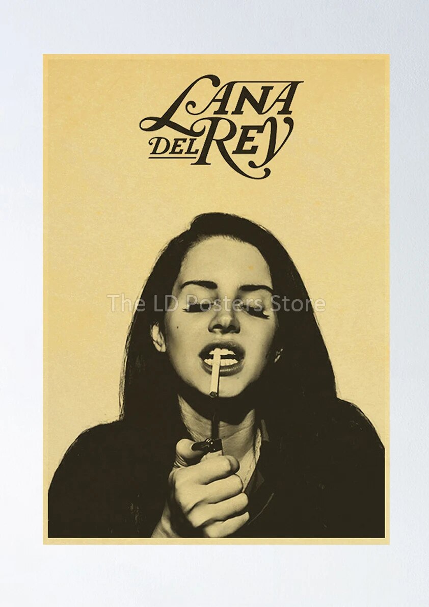 842x1191  Популярная певица Лана Дель Рей, винтажные постеры, родившиеся в ретро  стиле, искусственные украшения для комнаты, бара, подарок | AliExpress